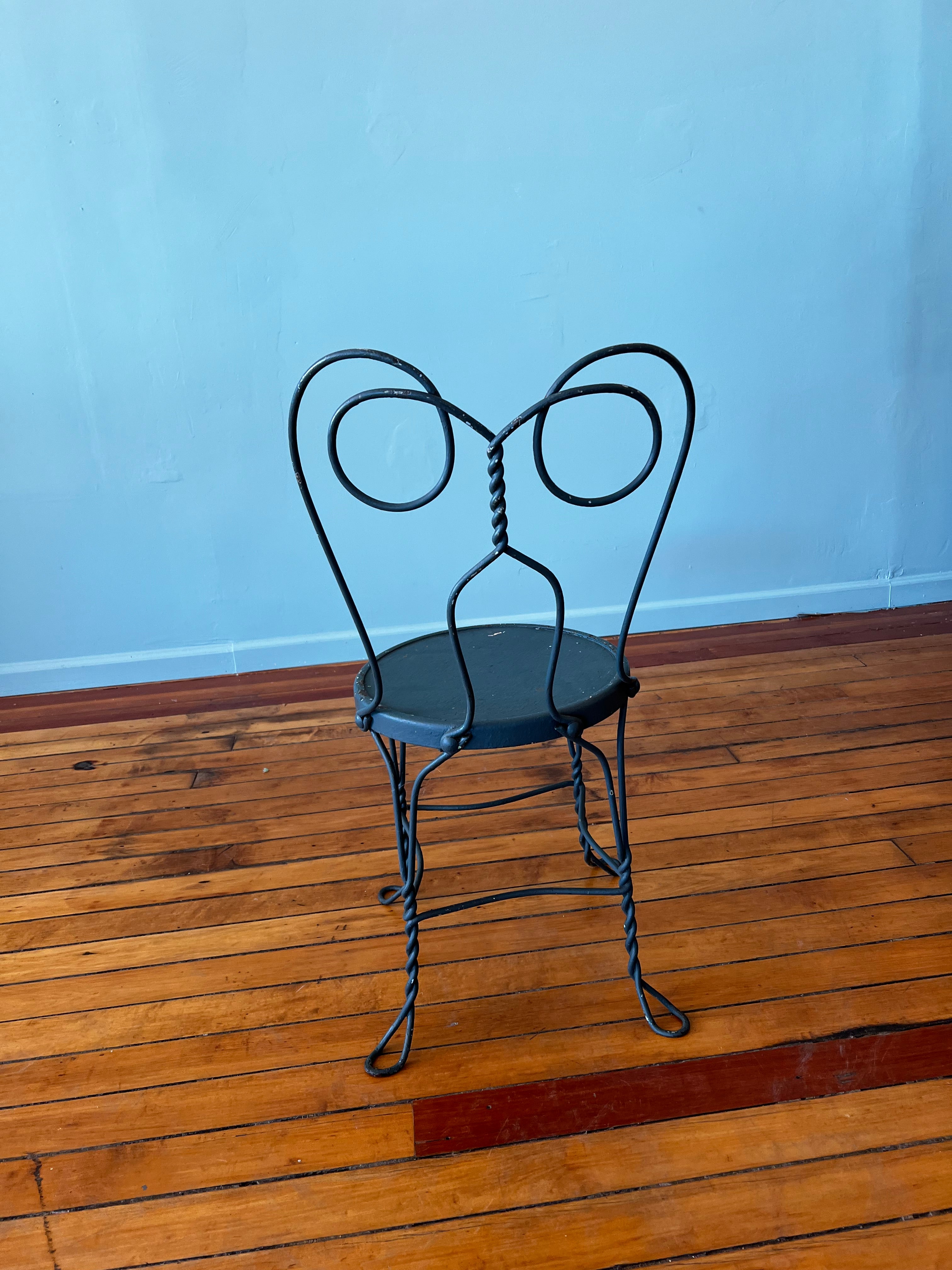Grey Ice Cream Parlor Chair