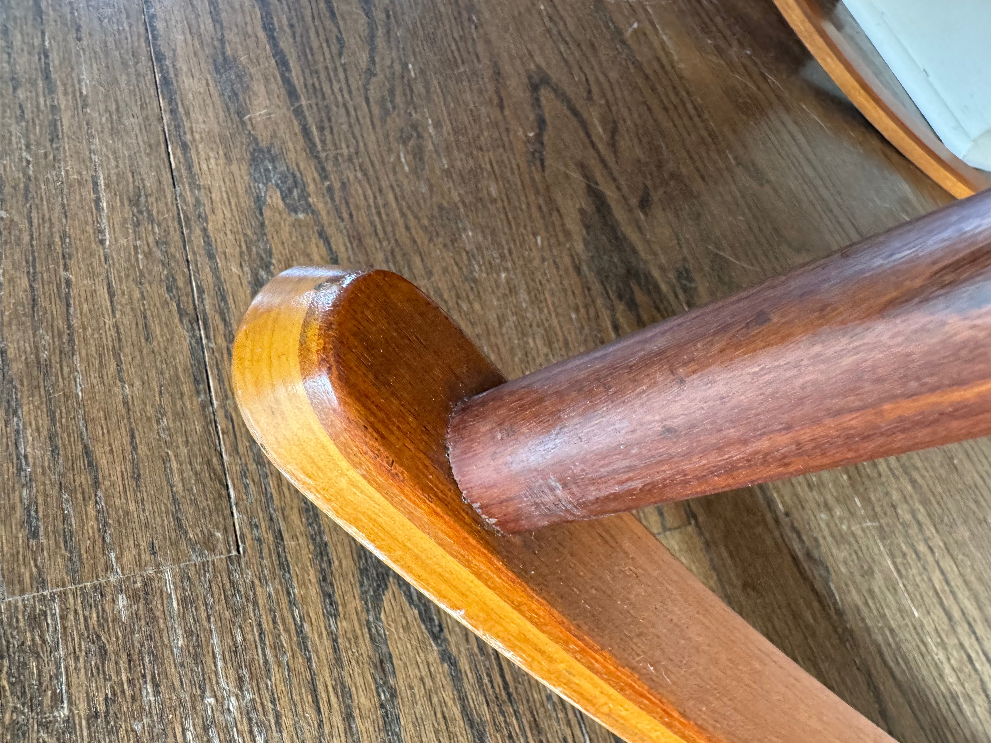 Mid Century vintage teak rocking chair by Ingmar Relling.