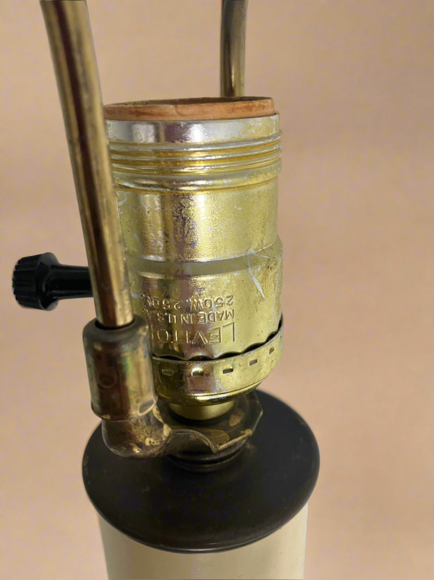 Vintage Brass Candlestick Style Table Lamp