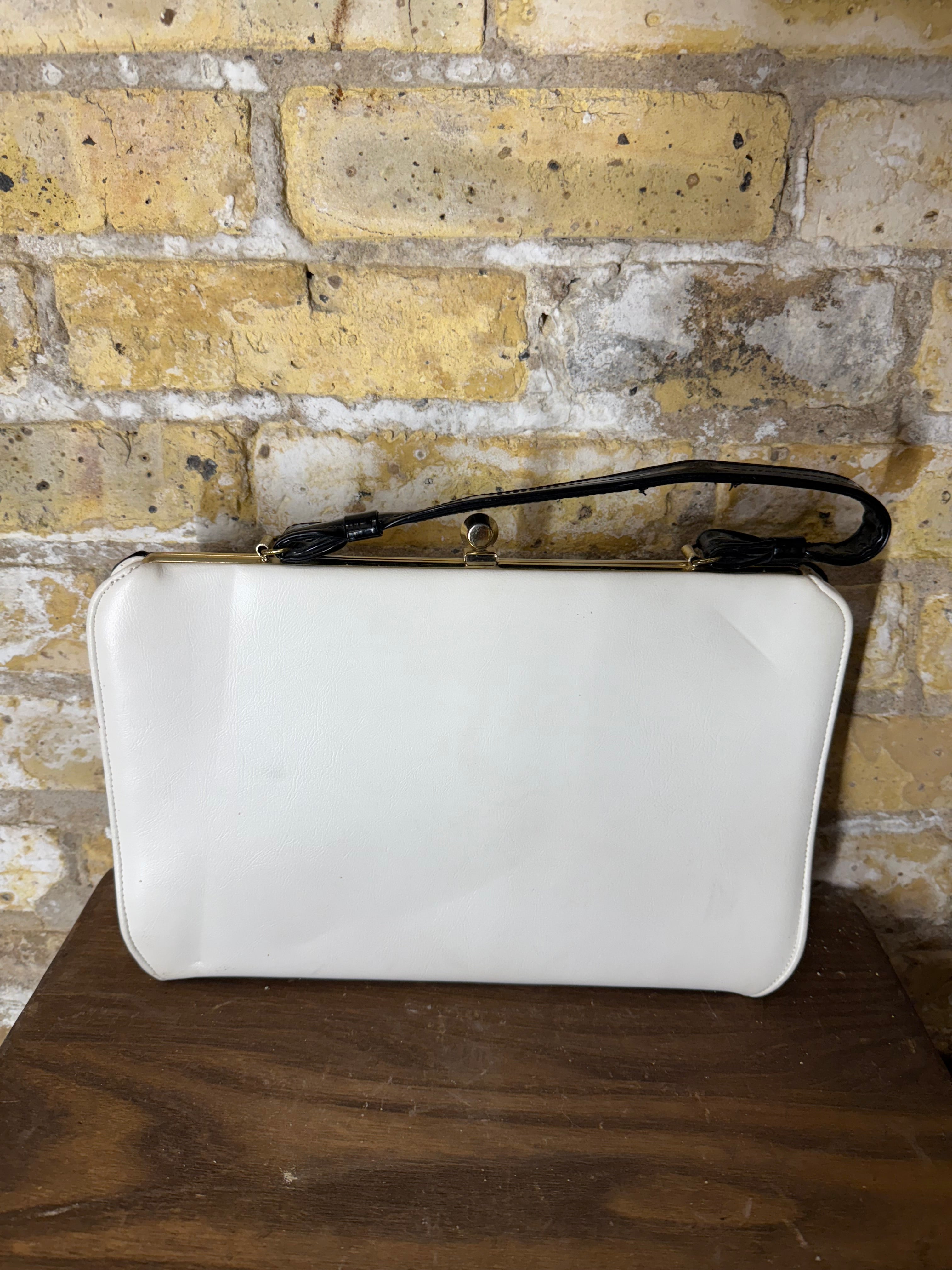 MCM Patent Leather Black + White Purse
