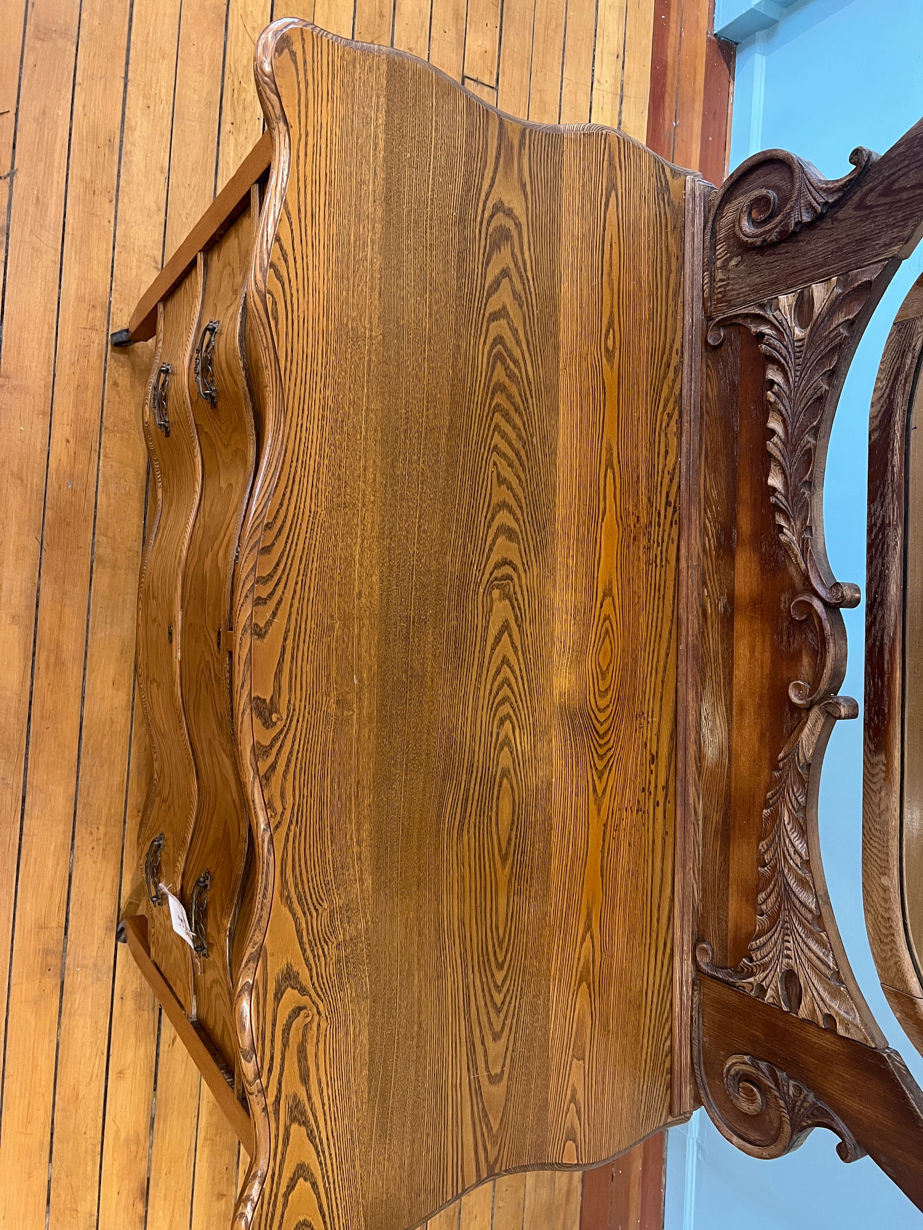 Pristine Antique Coye Furniture Co. Serpentine Dresser