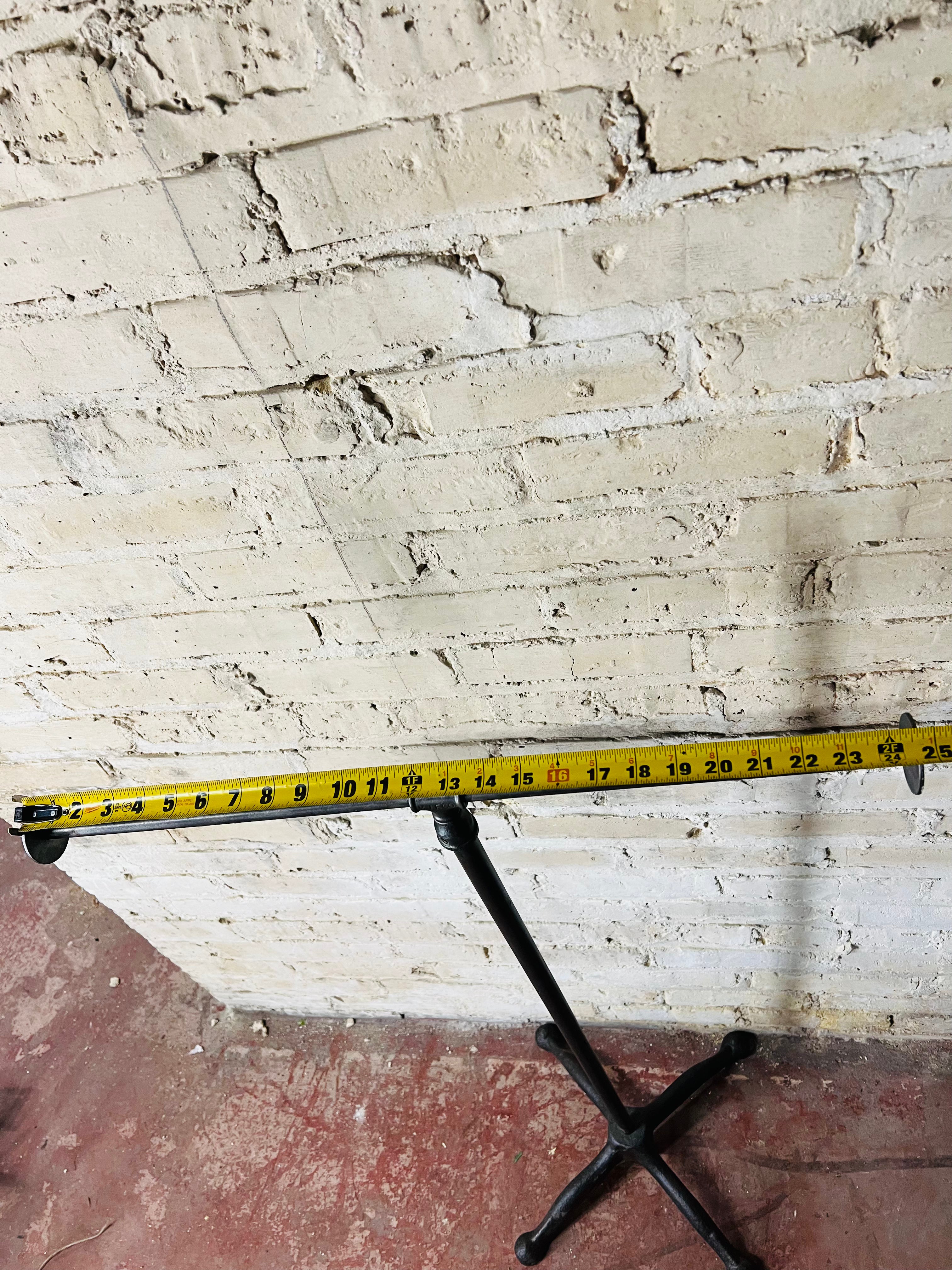 Adjustable Black Metal Long Armed T-Bar
