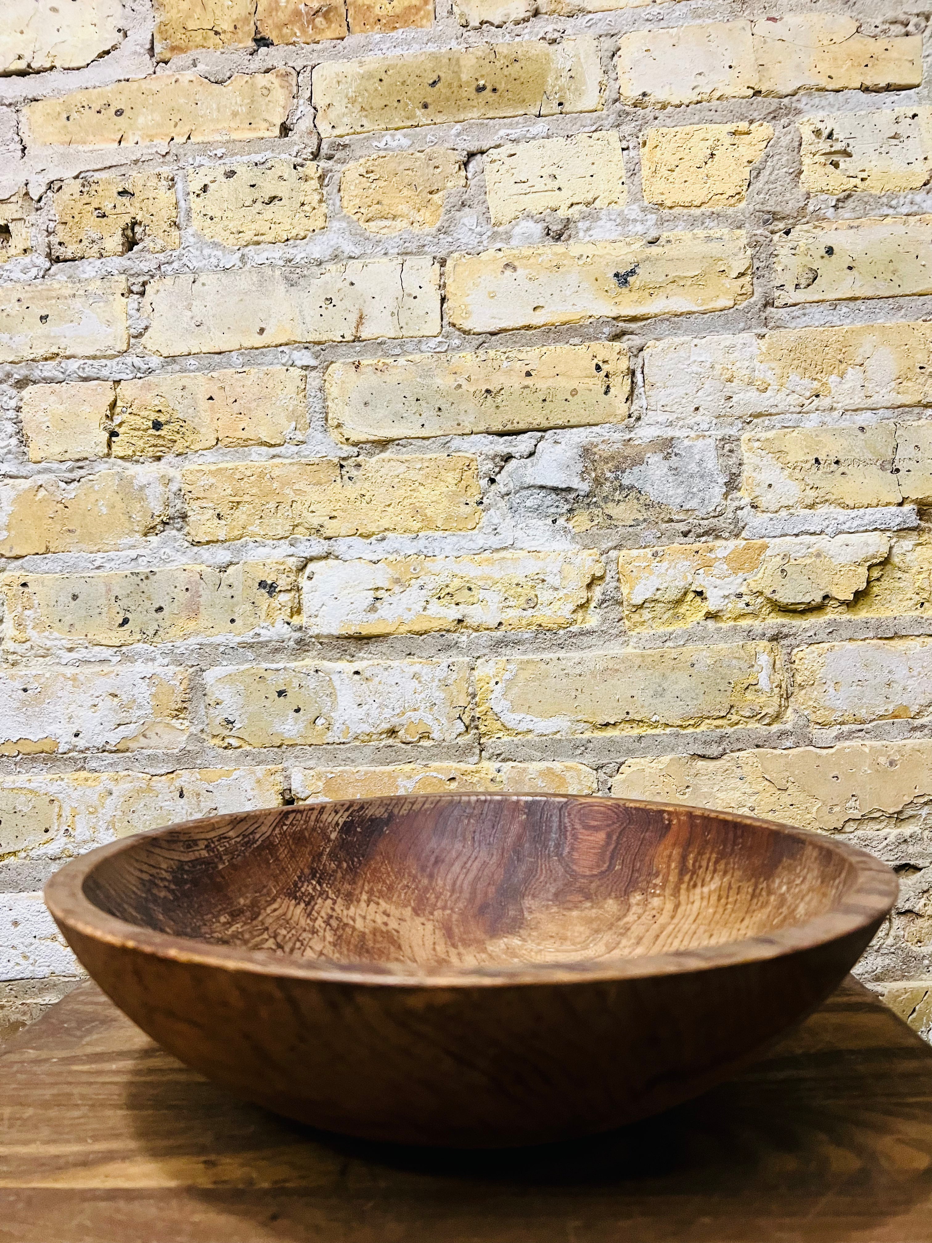 Vintage Solid Wood Bowl