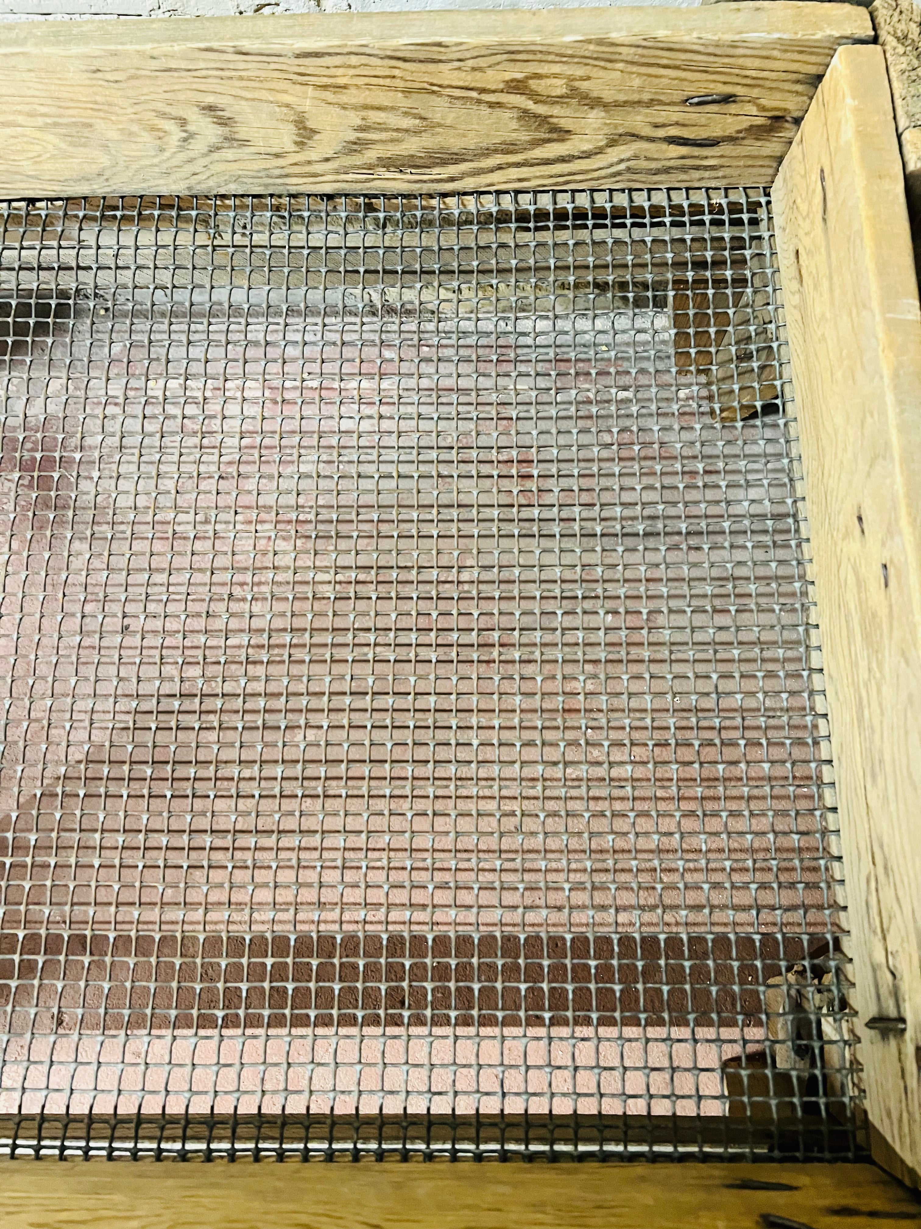 Vintage Wood and Wire Mesh Flour Grain Sieve