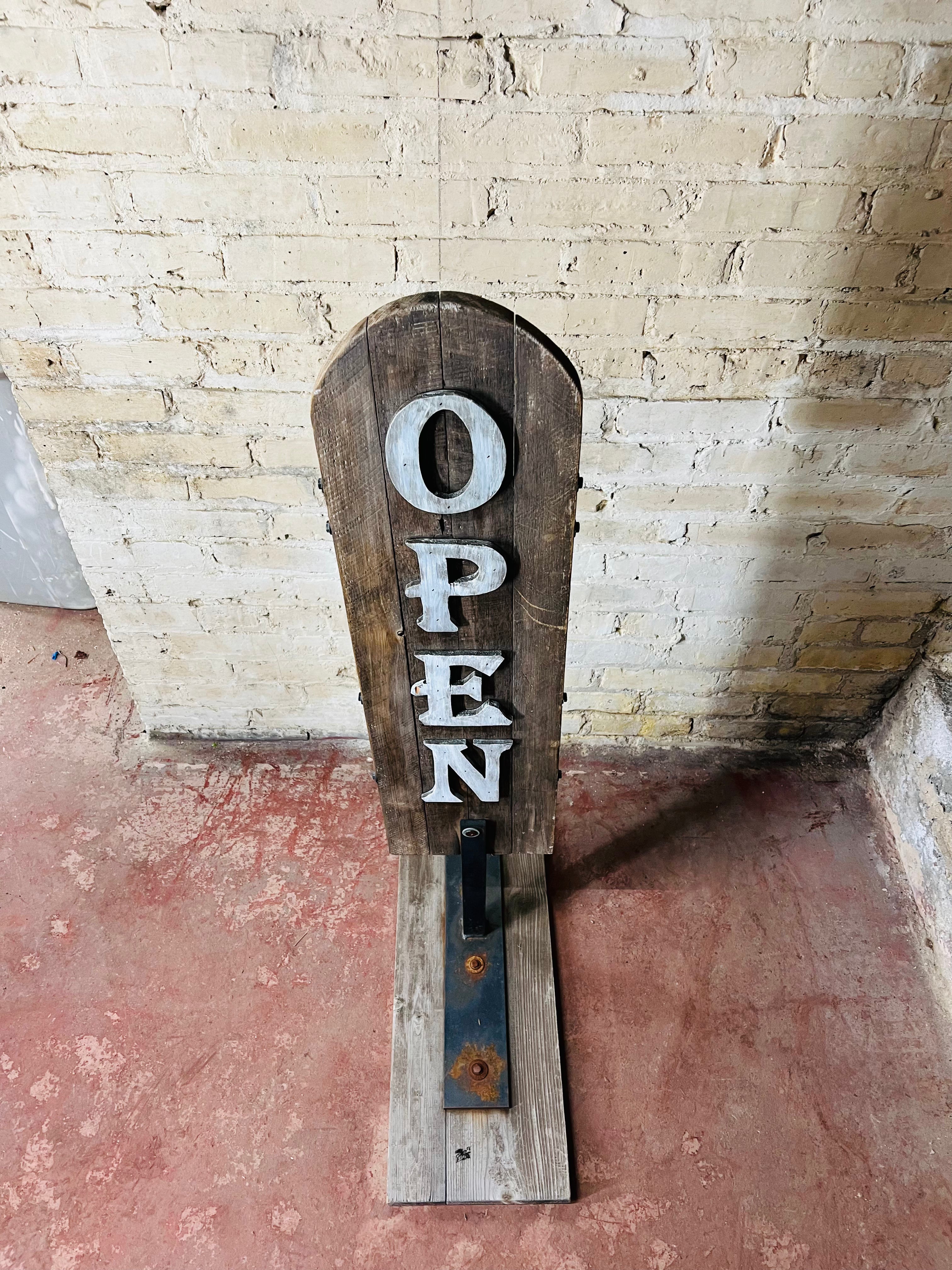 Vintage "Open" Sign
