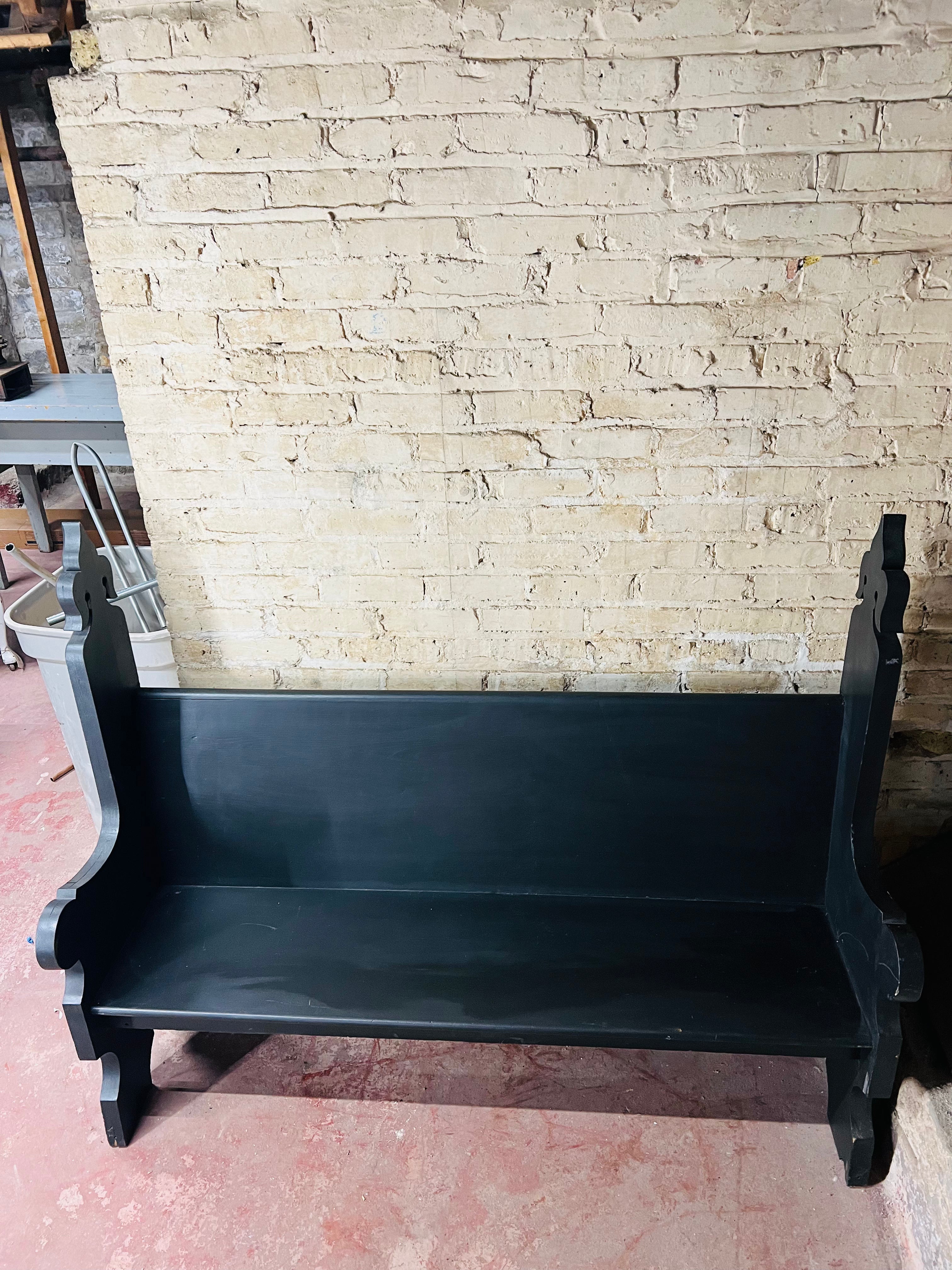 Vintage bench from decorative Church Pew.