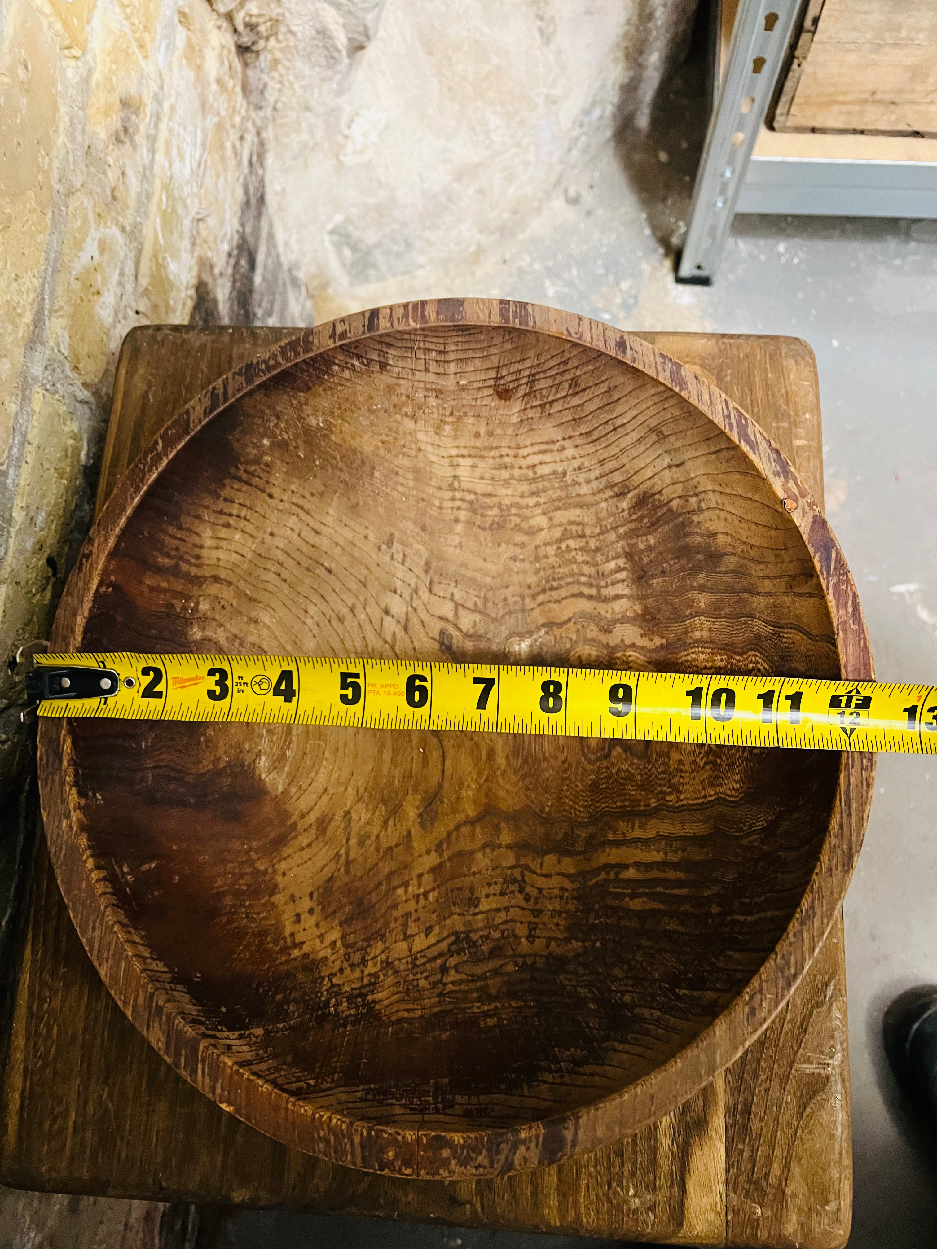 Vintage Solid Wood Bowl