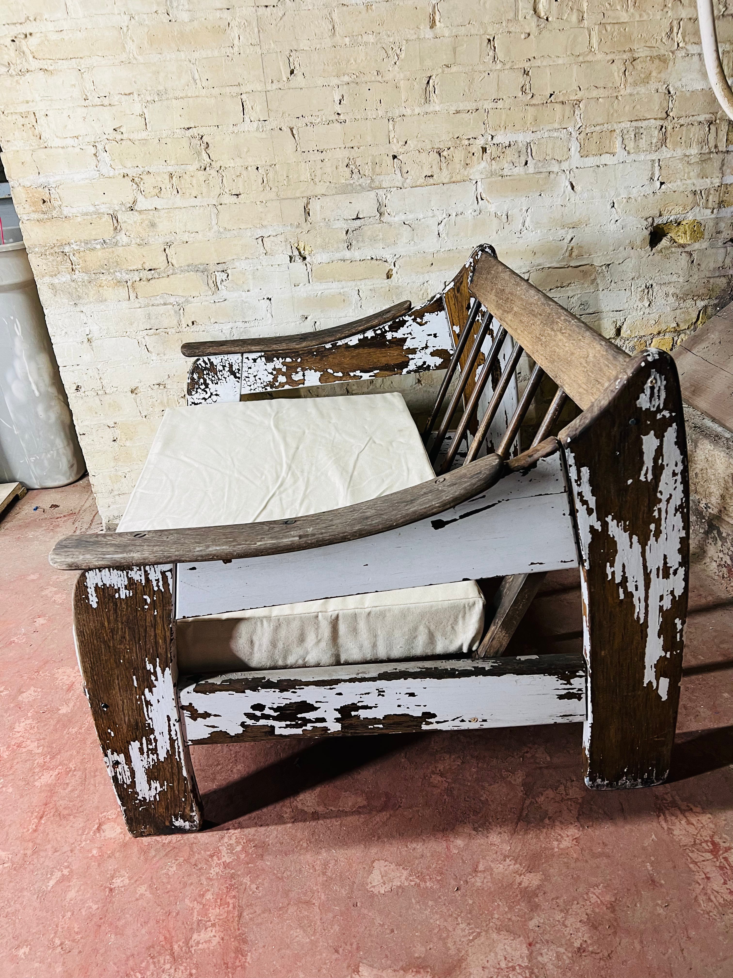 Vintage Rustic Carved Bench/Settee