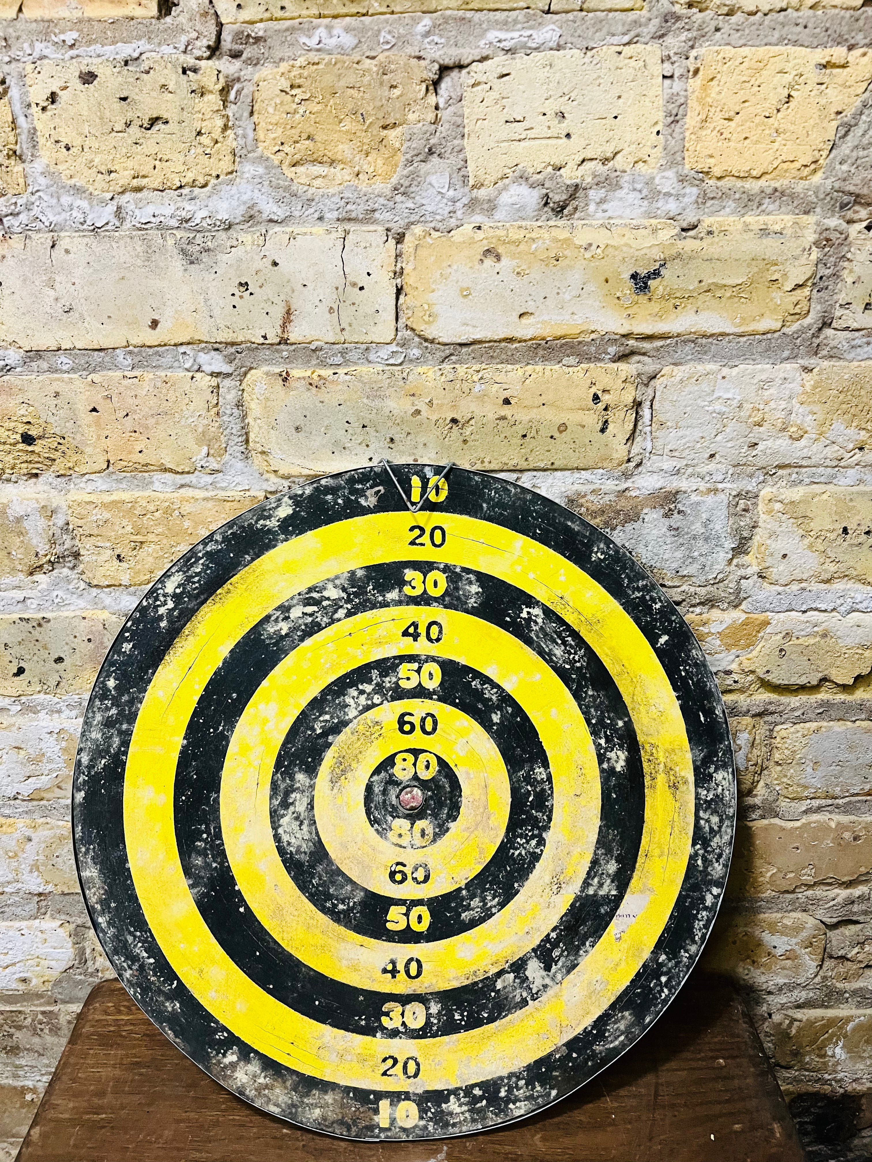 Double sided vintage target and dartboard.