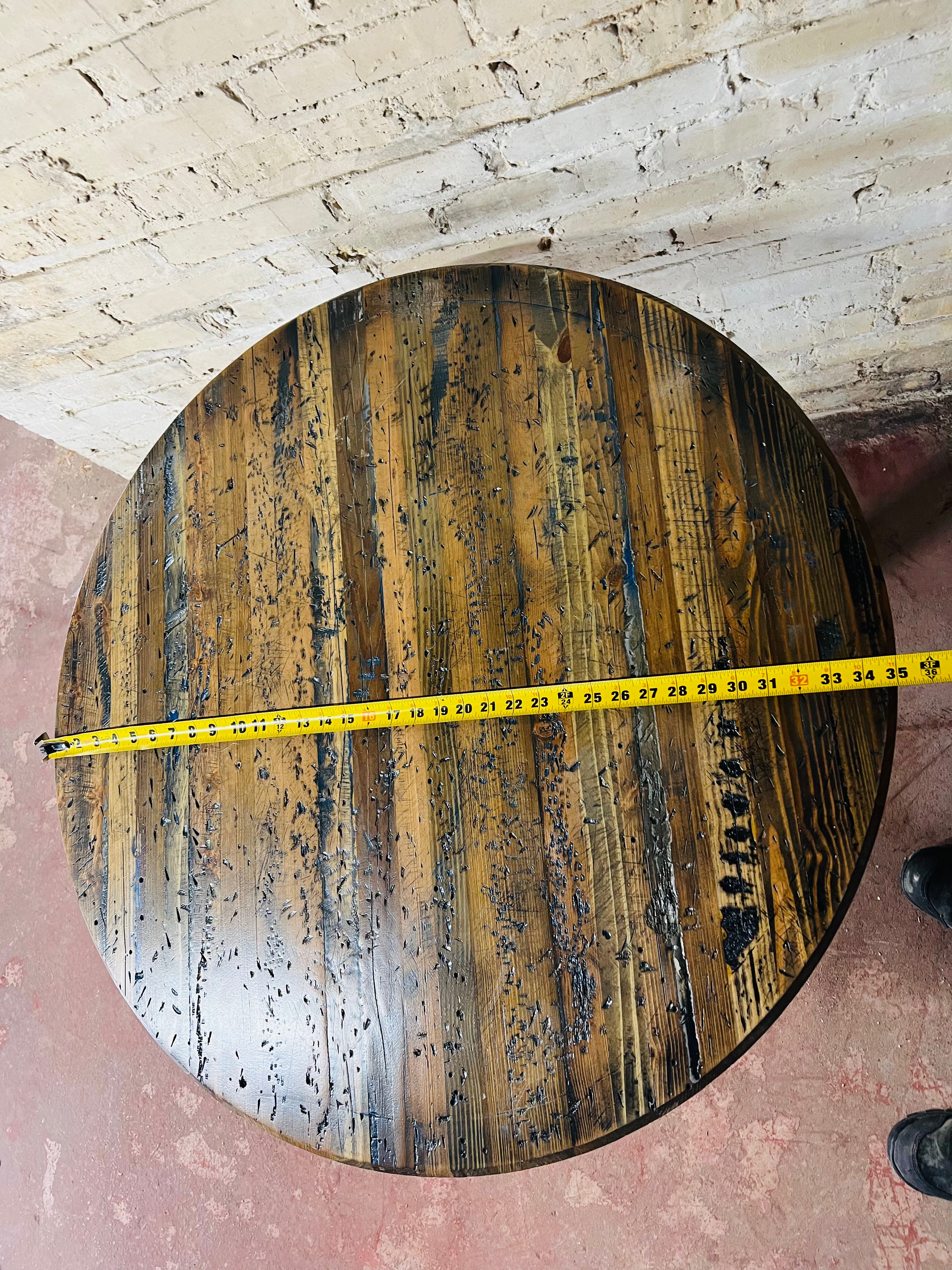 Reclaimed Pedestal Table