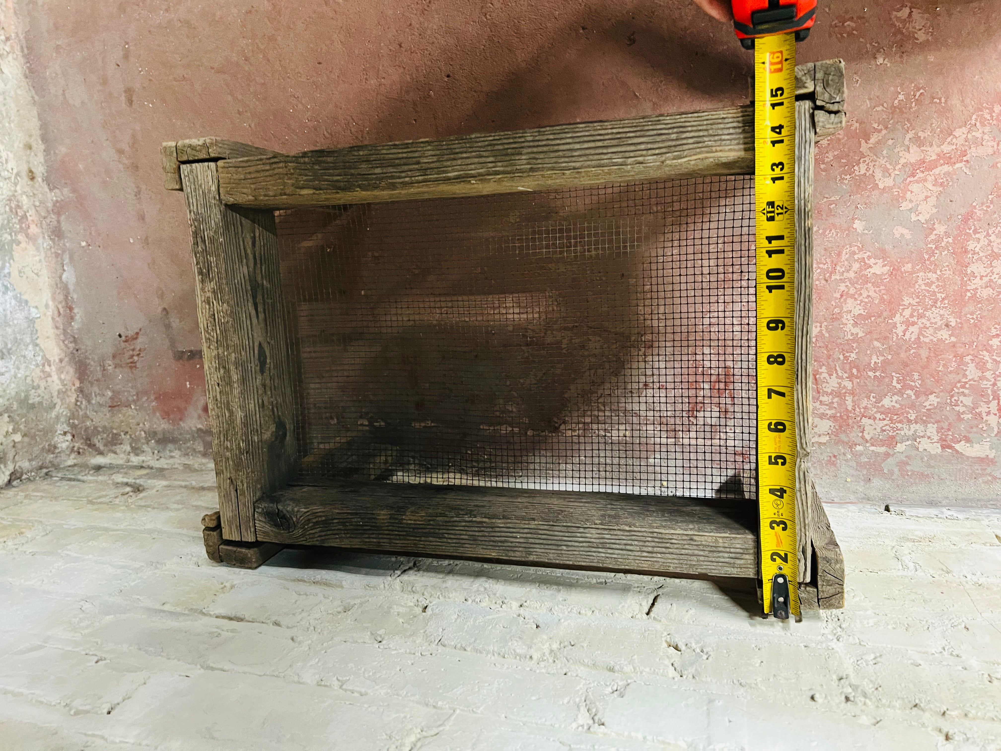 Vintage Wood Wire Mesh Sieve