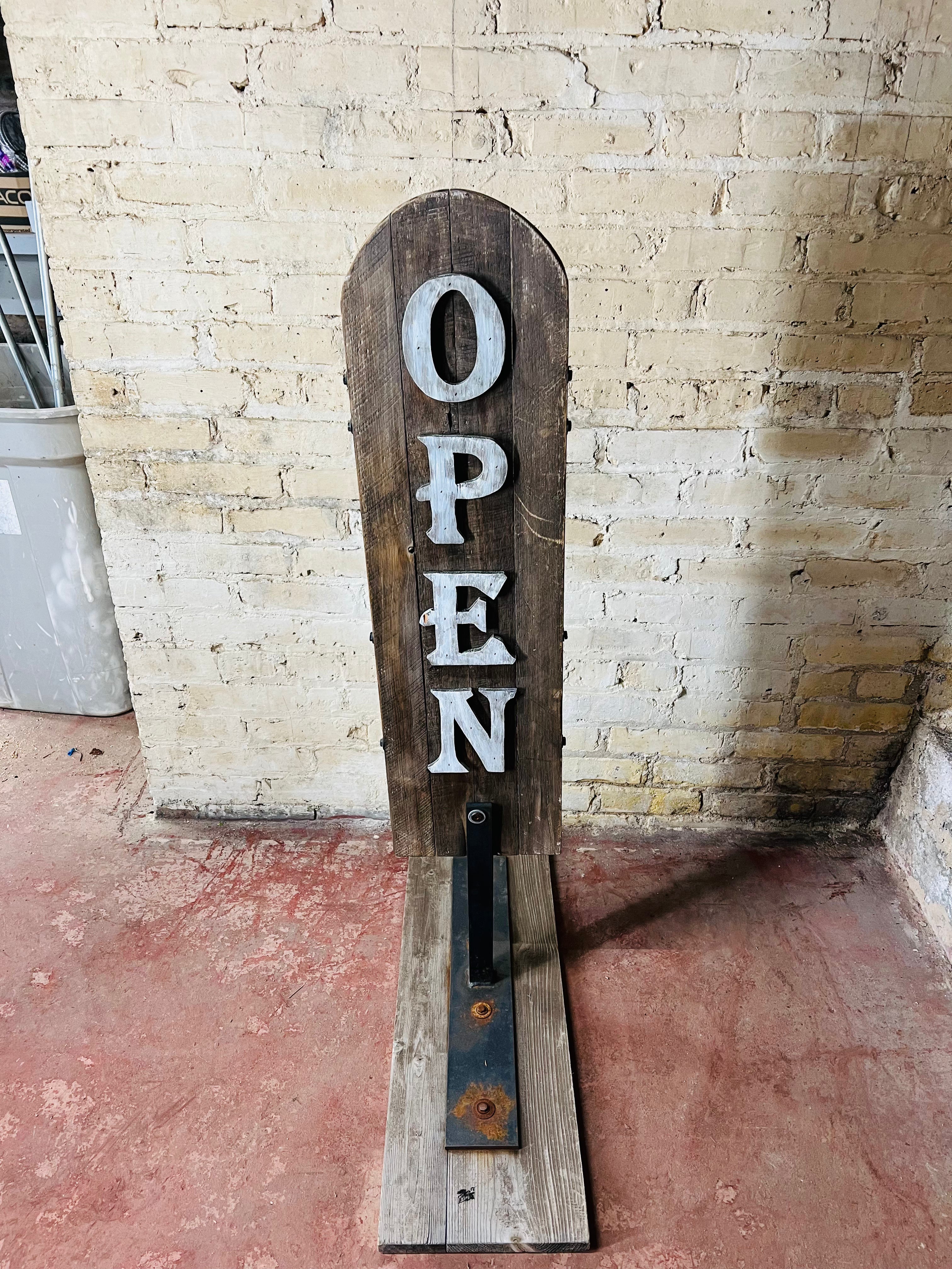 Vintage "Open" Sign