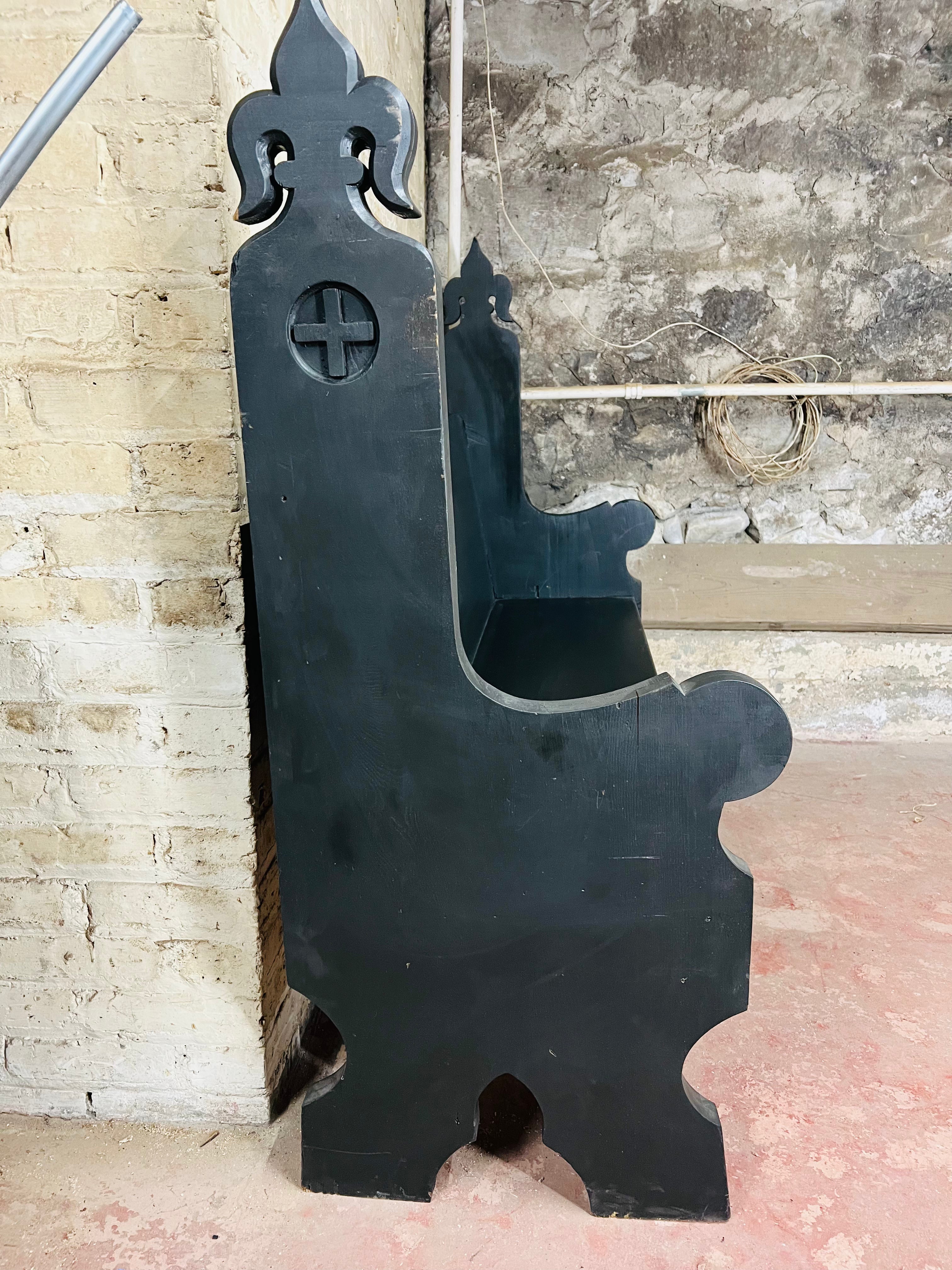 Vintage bench from decorative Church Pew.