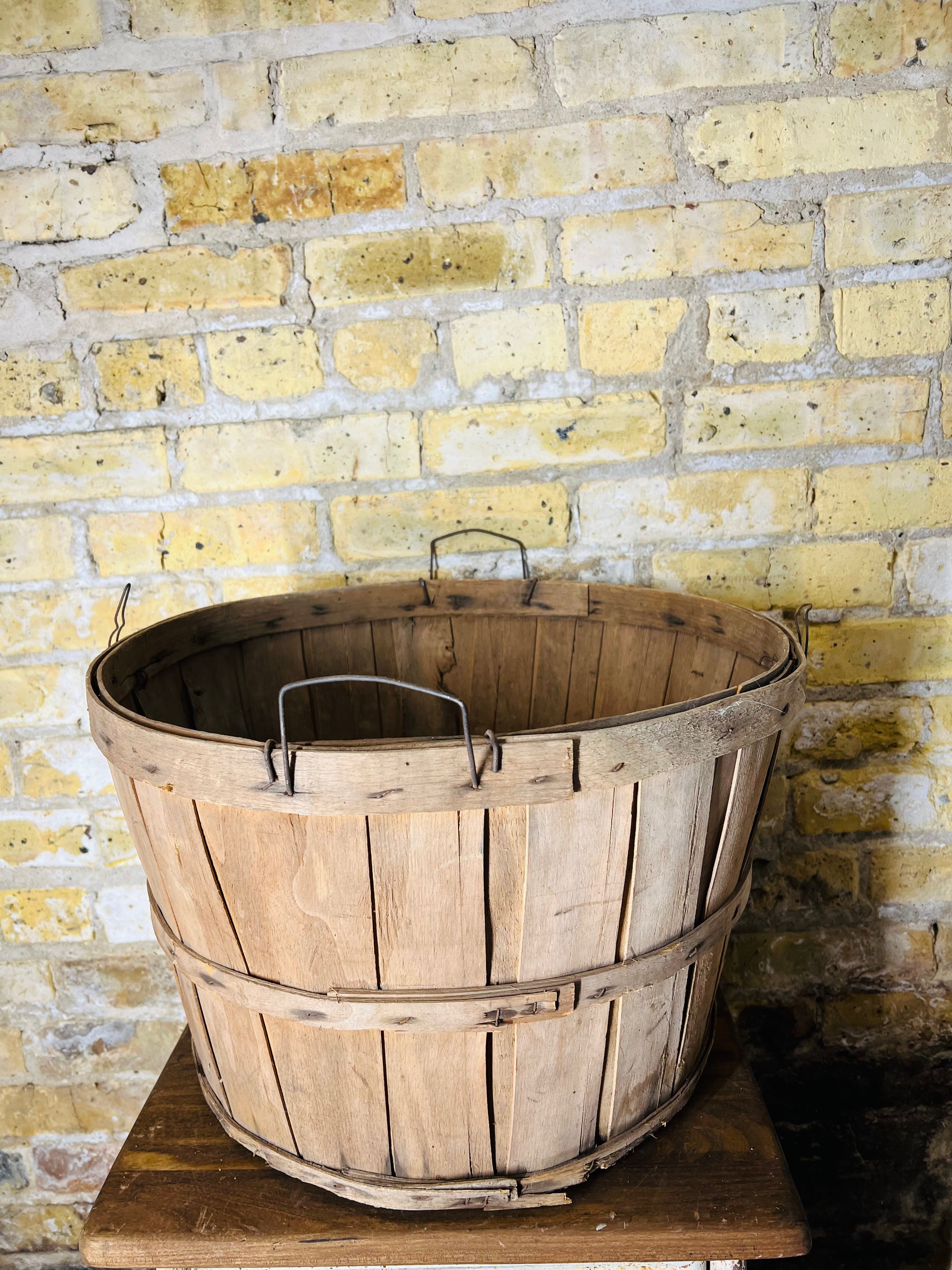 Vintage Orchard Bushel Basket