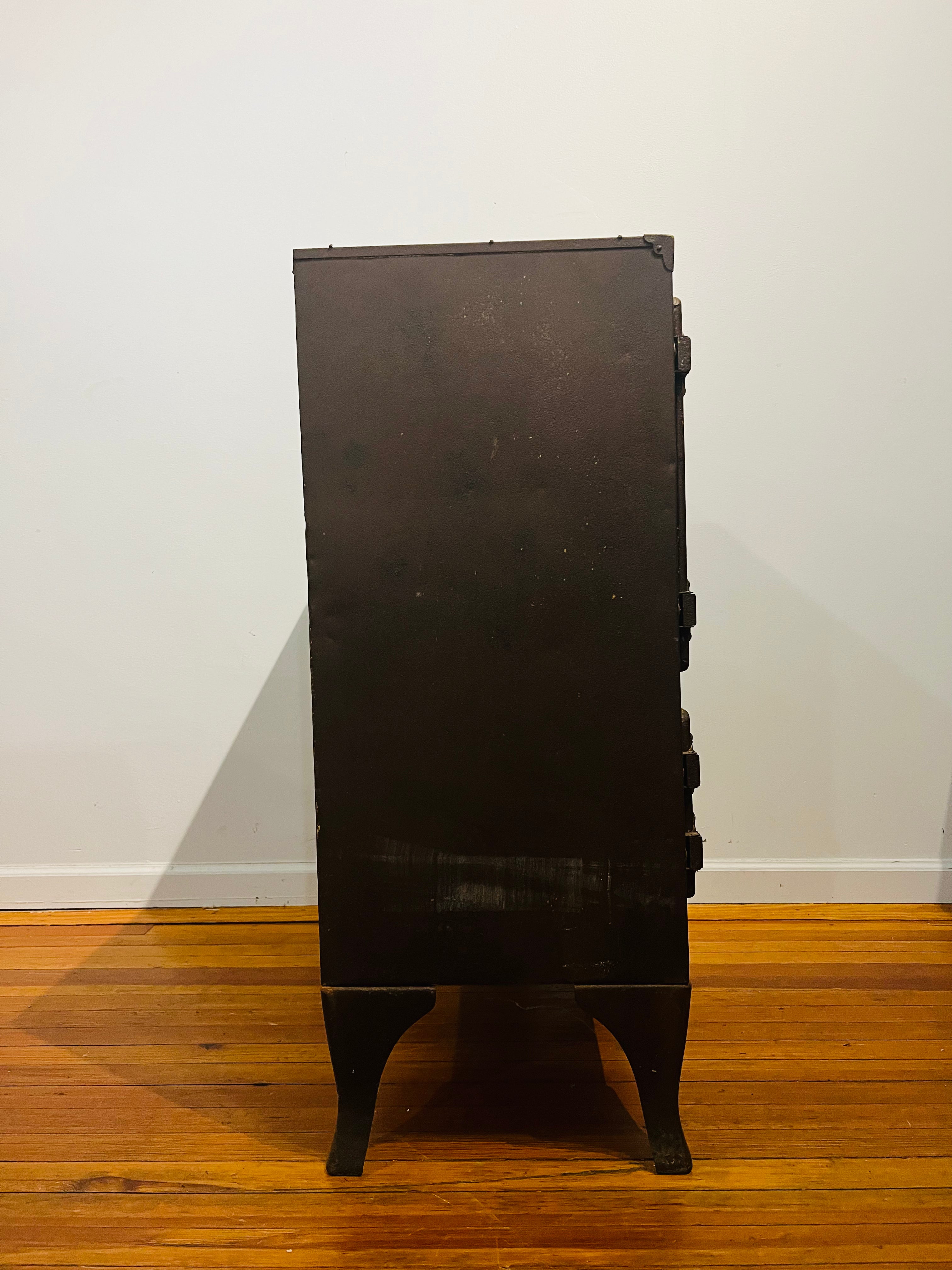 Vintage Ice Box metal / antique refrigeration