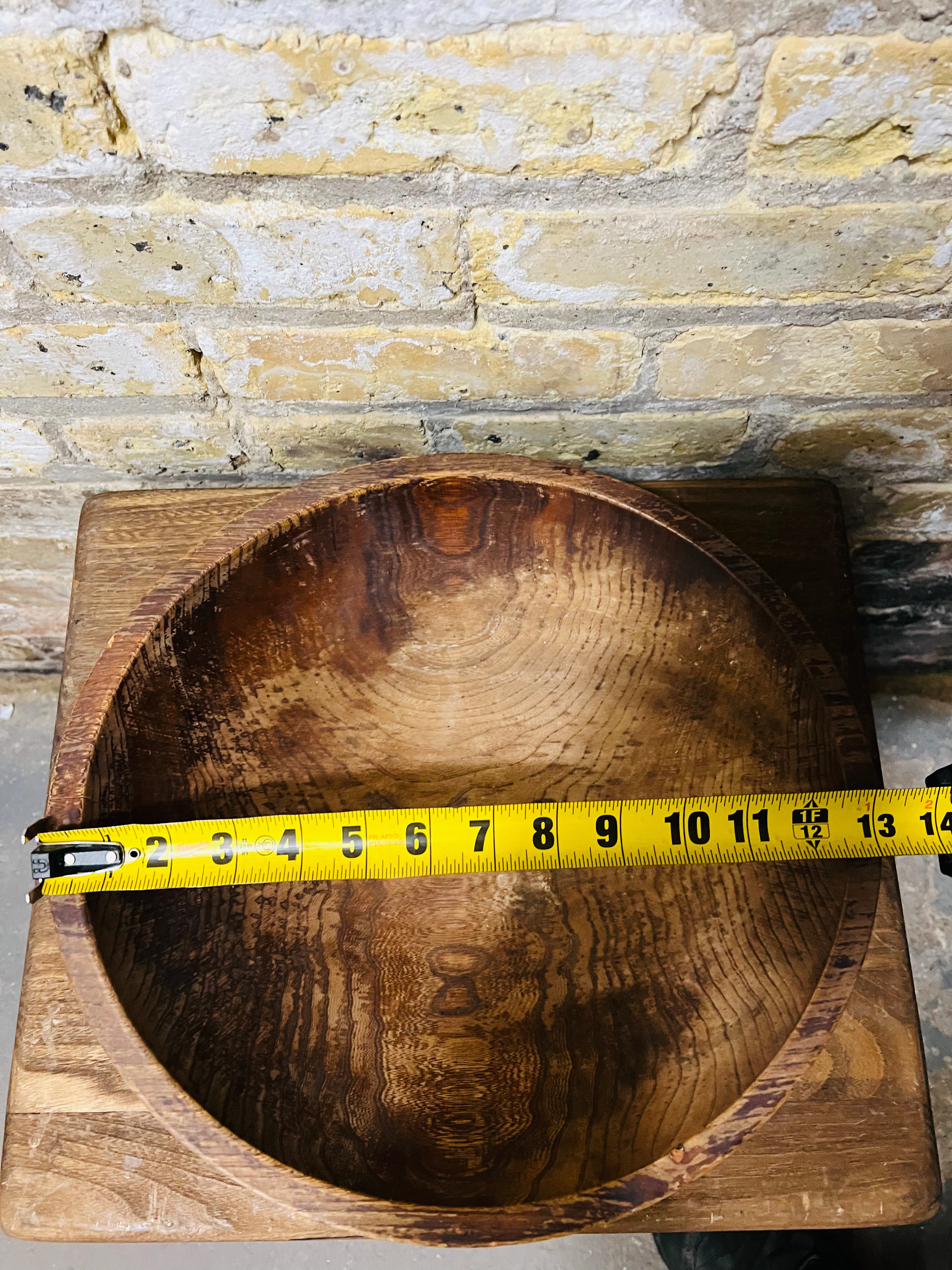 Vintage Solid Wood Bowl