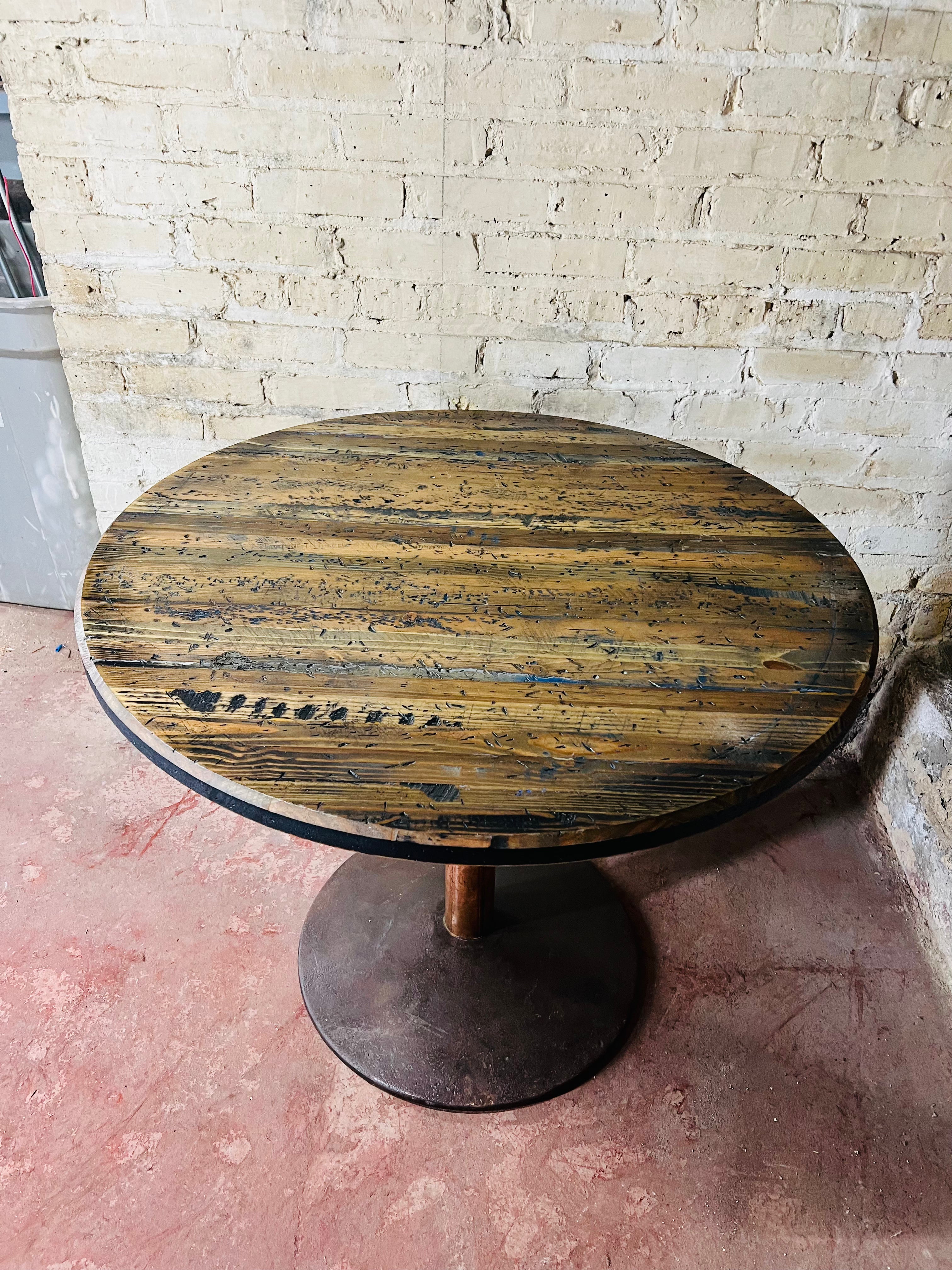 Reclaimed Pedestal Table