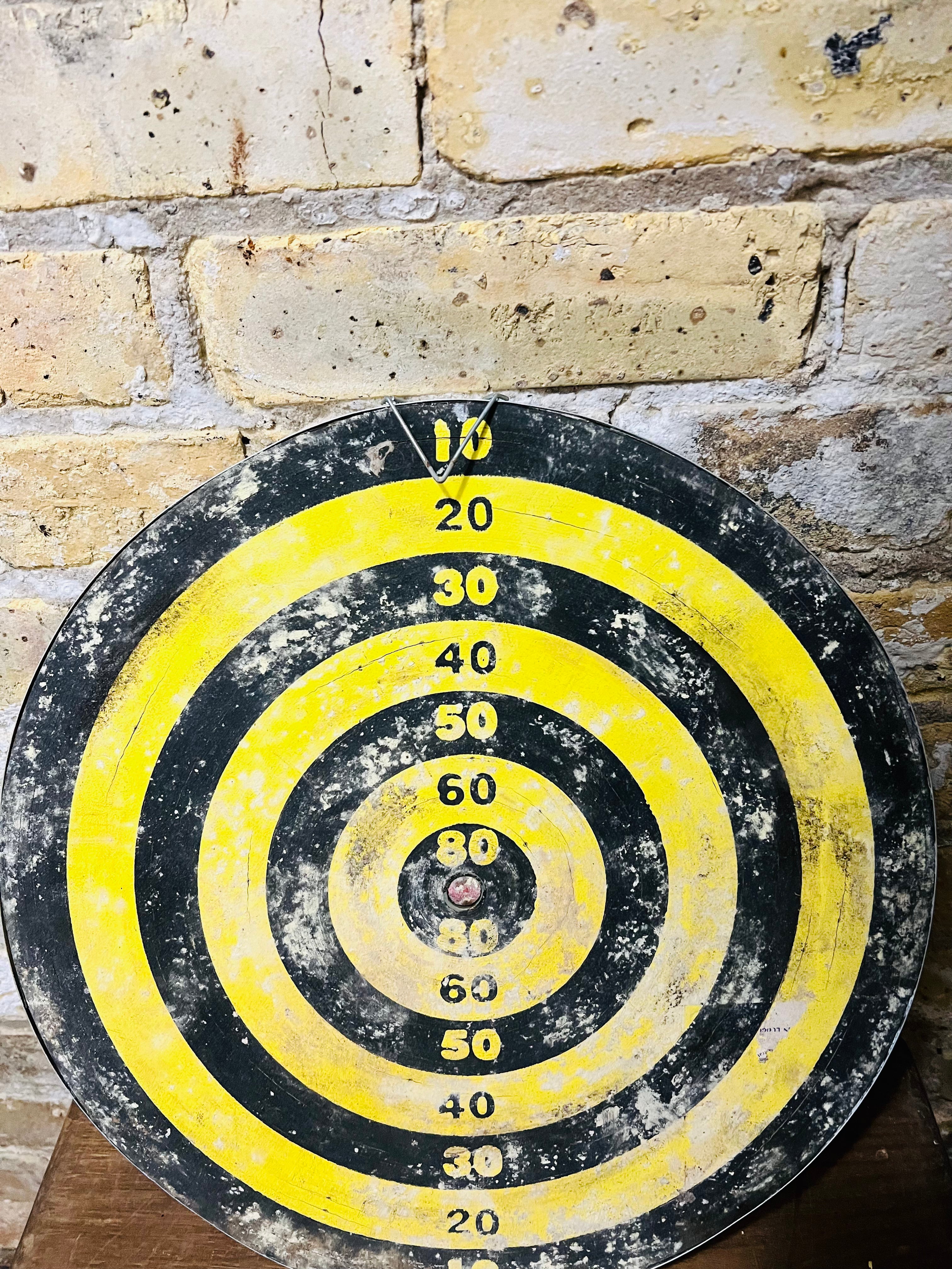 Double sided vintage target and dartboard.