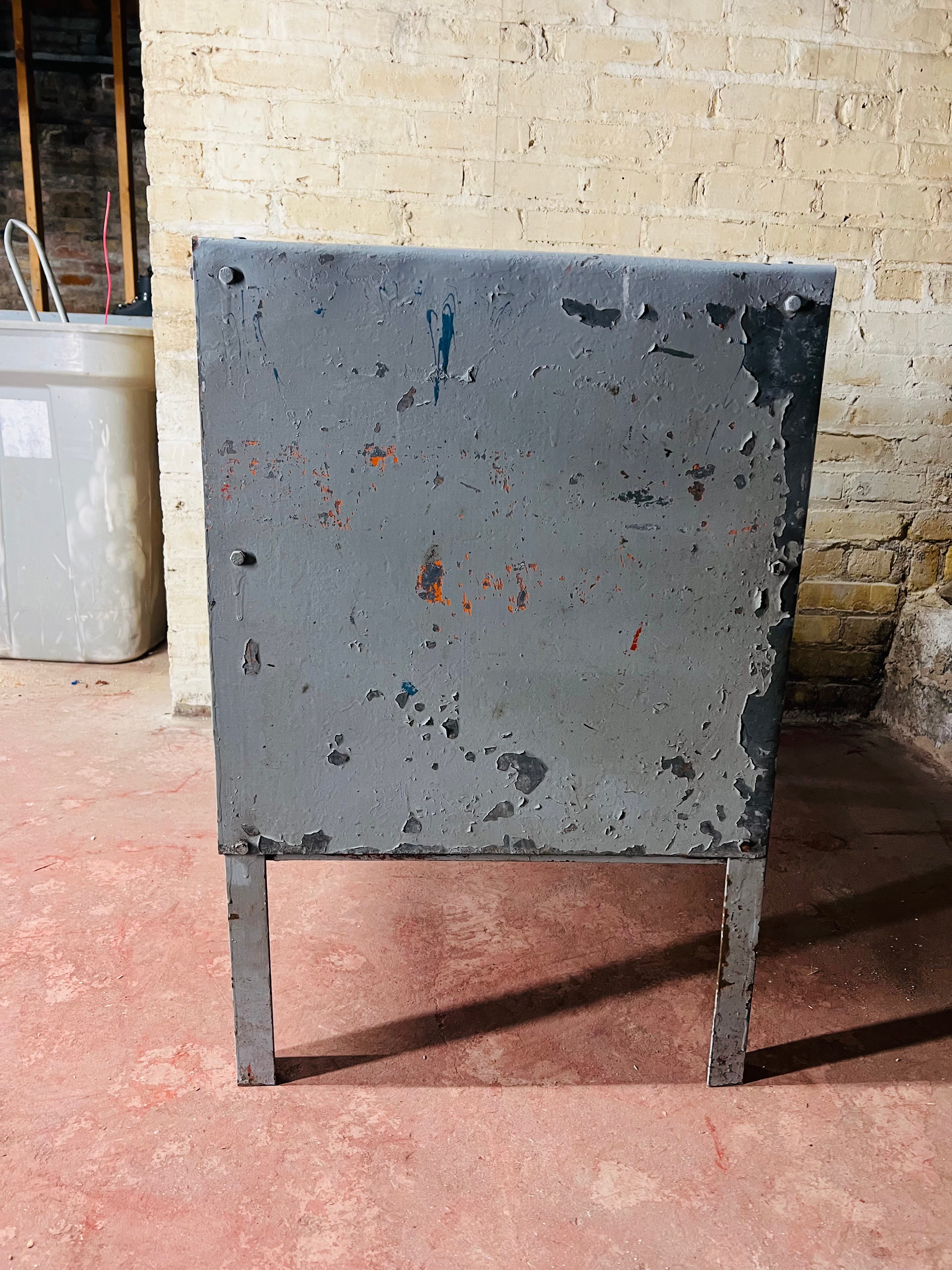 Vintage Metal Tool Storage Cabinet
