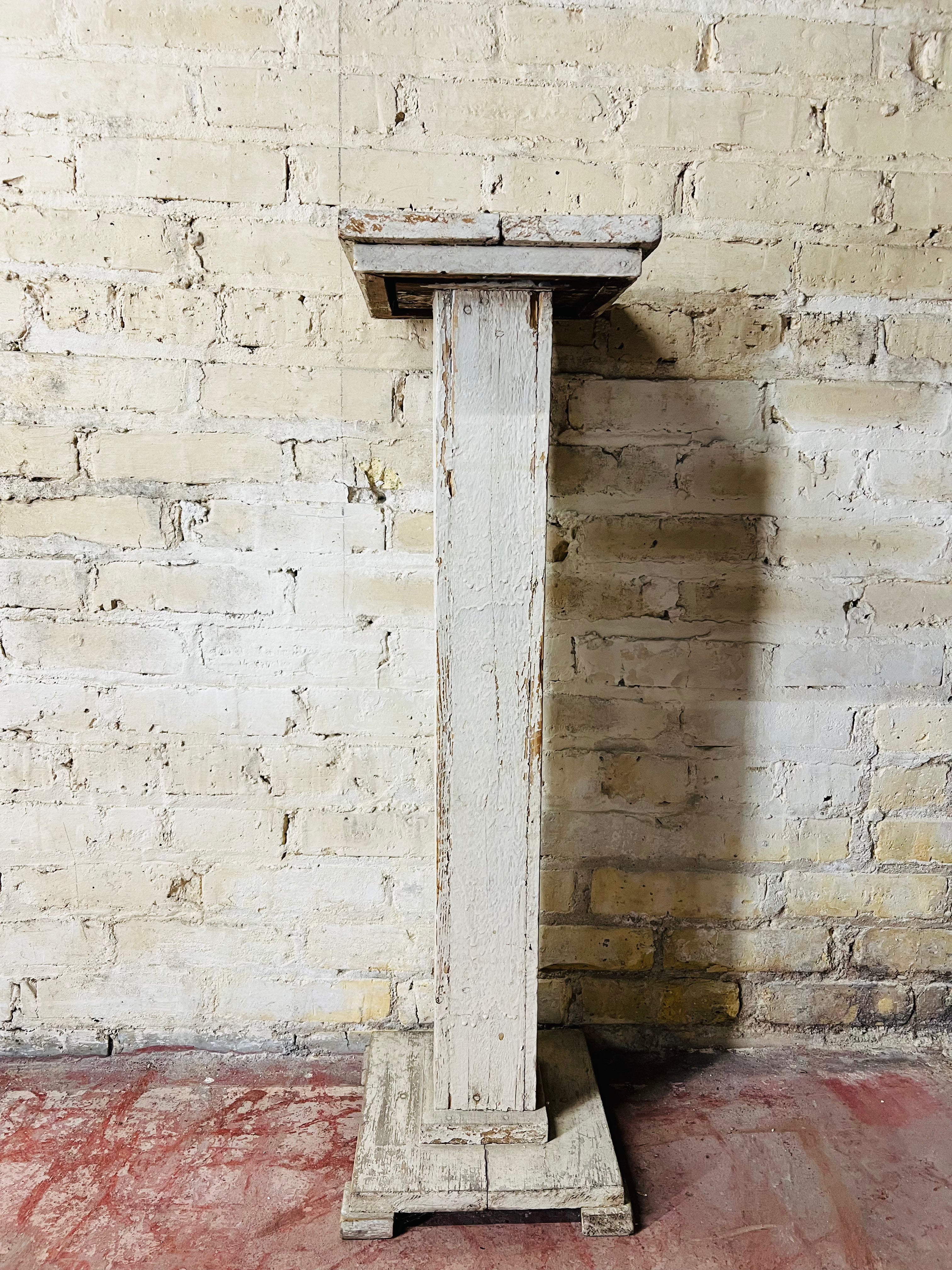 Vintage Cream Plant Stand