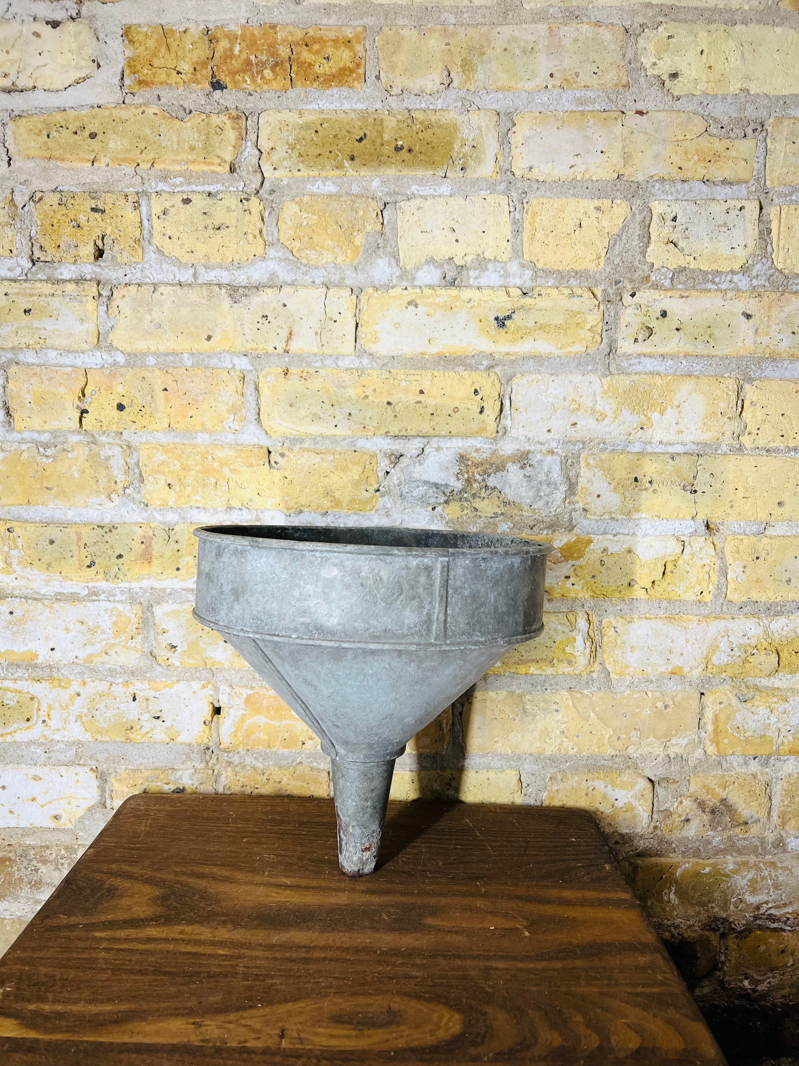 Vintage Antique Metal Funnel