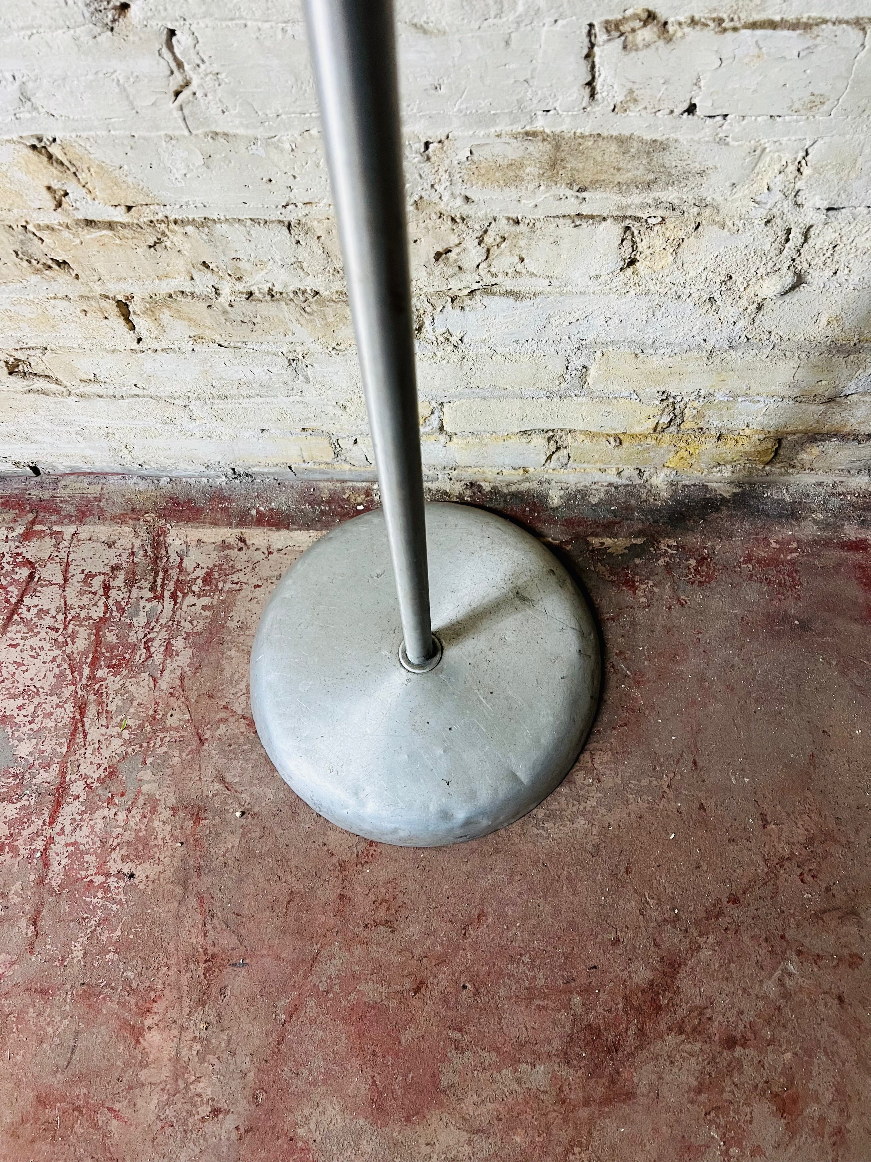 Vintage mid-century stainless steel coat rack.