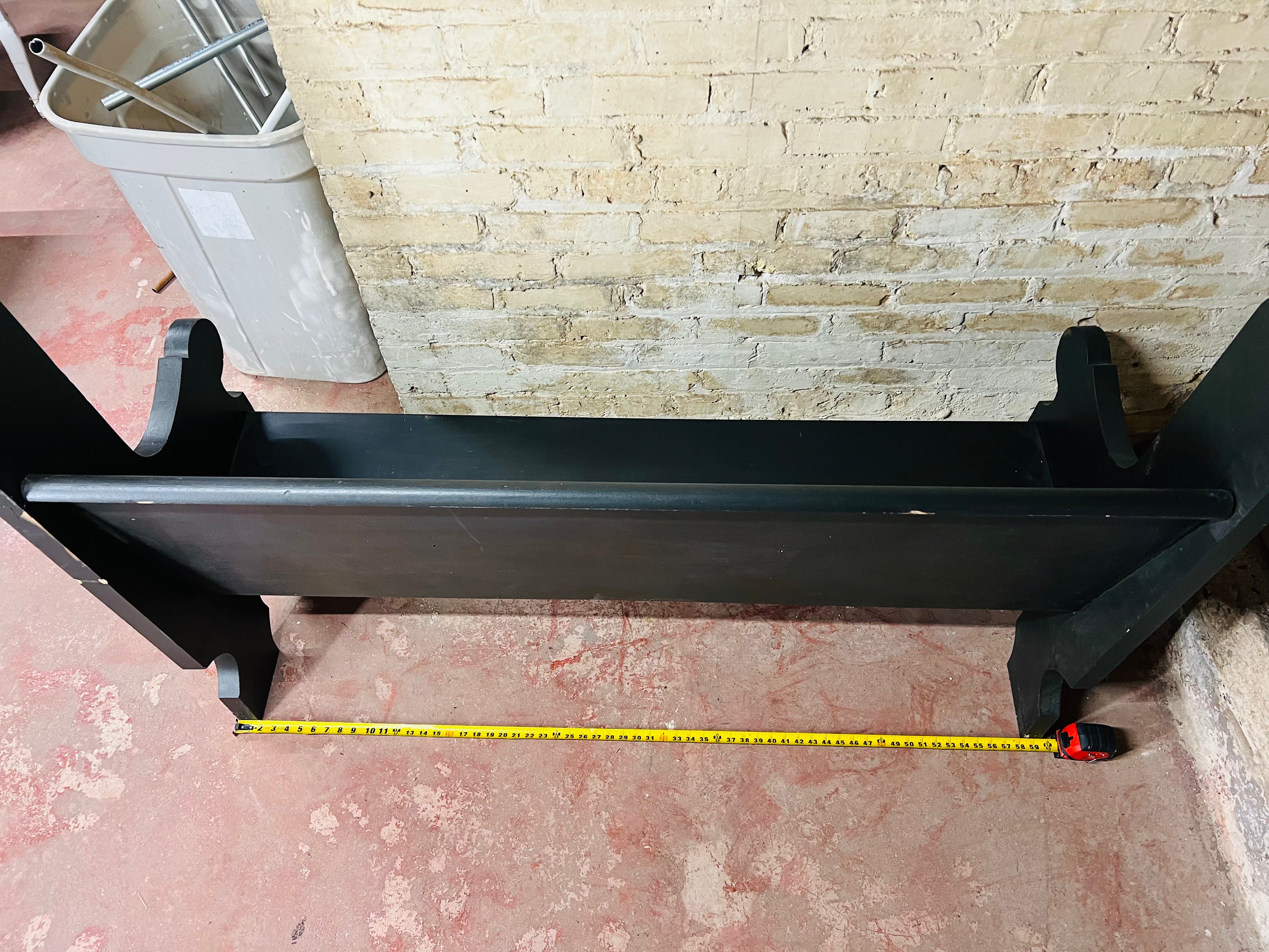 Vintage bench from decorative Church Pew.