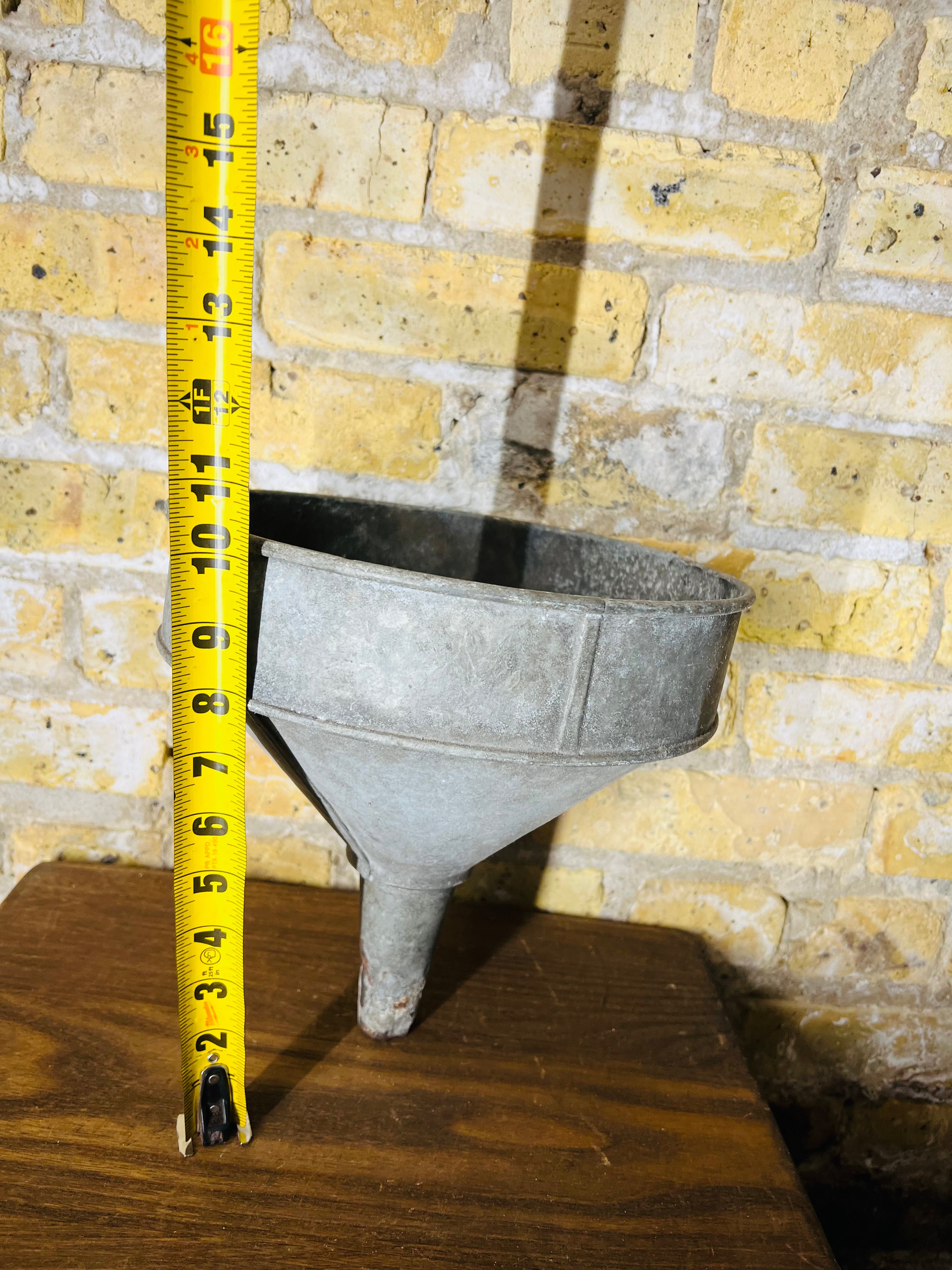 Vintage Antique Metal Funnel