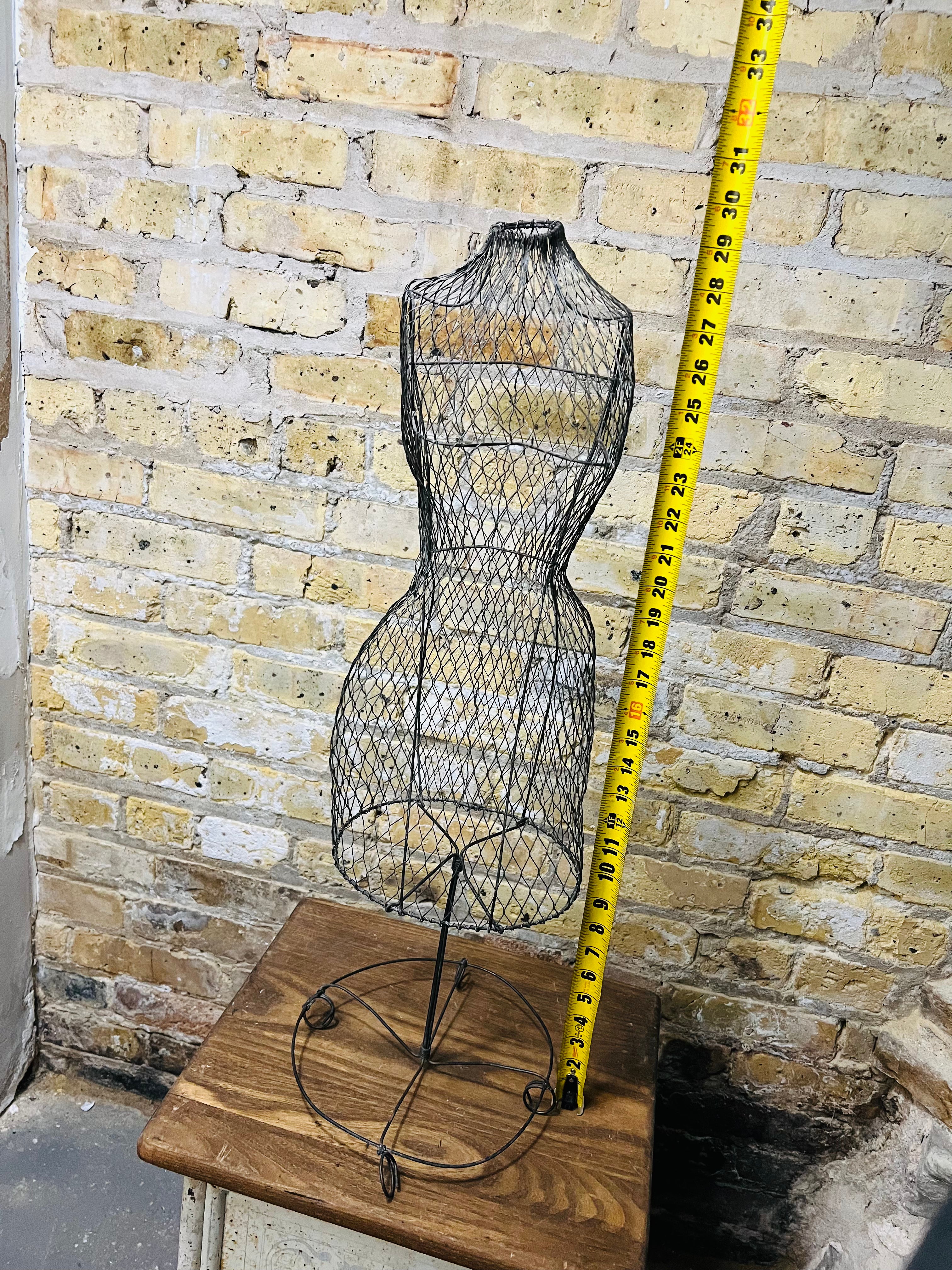 Vintage Early 1900's Metal Wire Dress Form Mannequin
