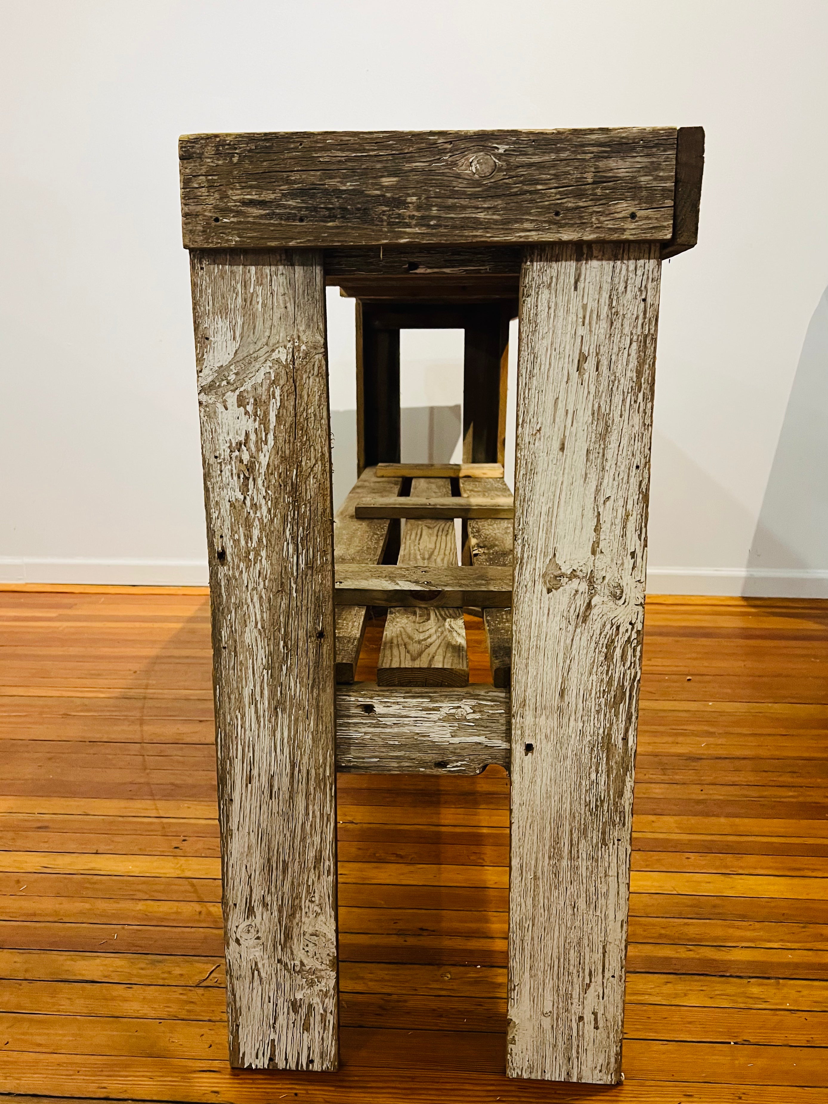 Rustic Reclaimed Wood Bench