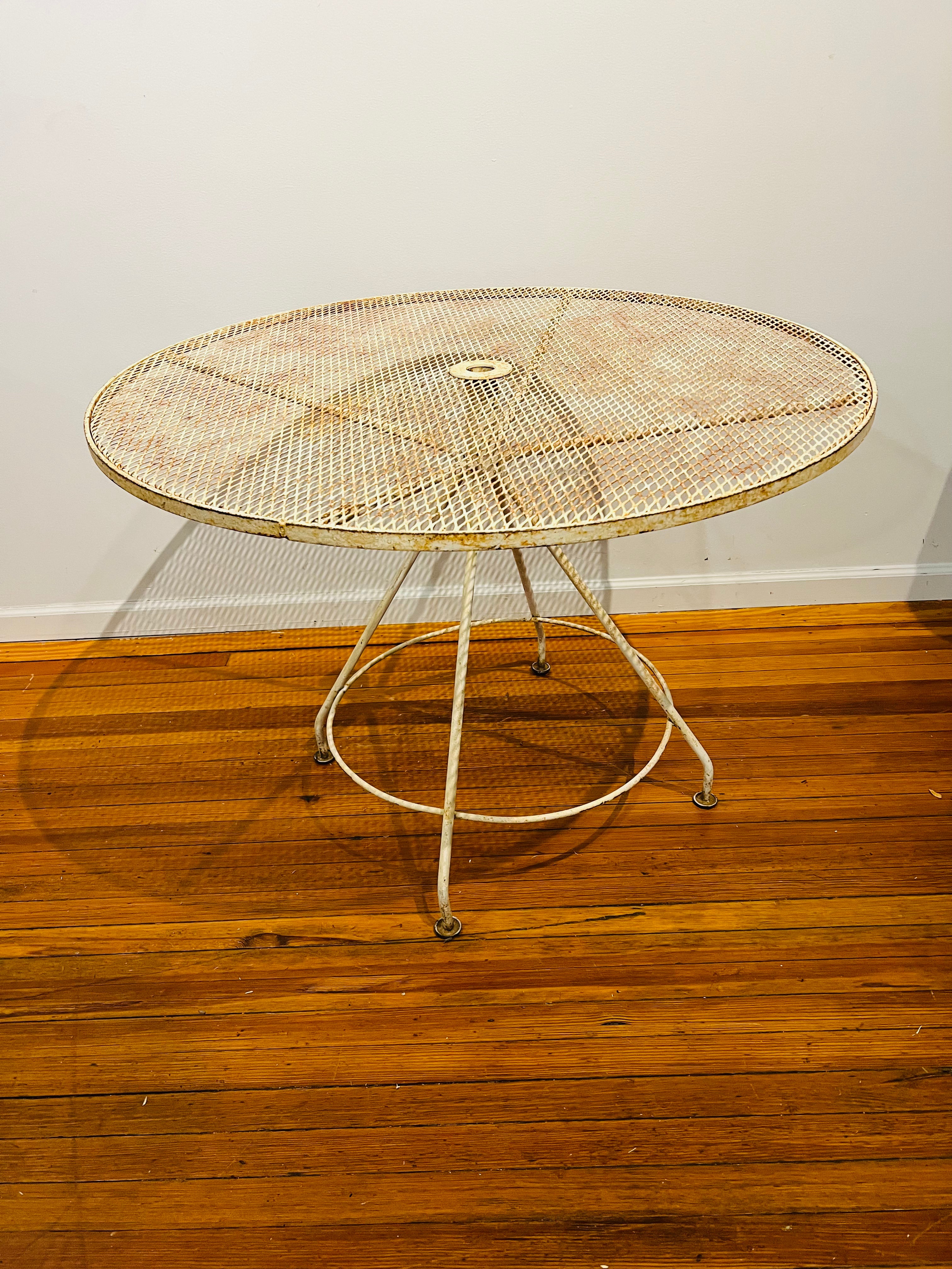 Mid Century Vintage Wrought Iron Table