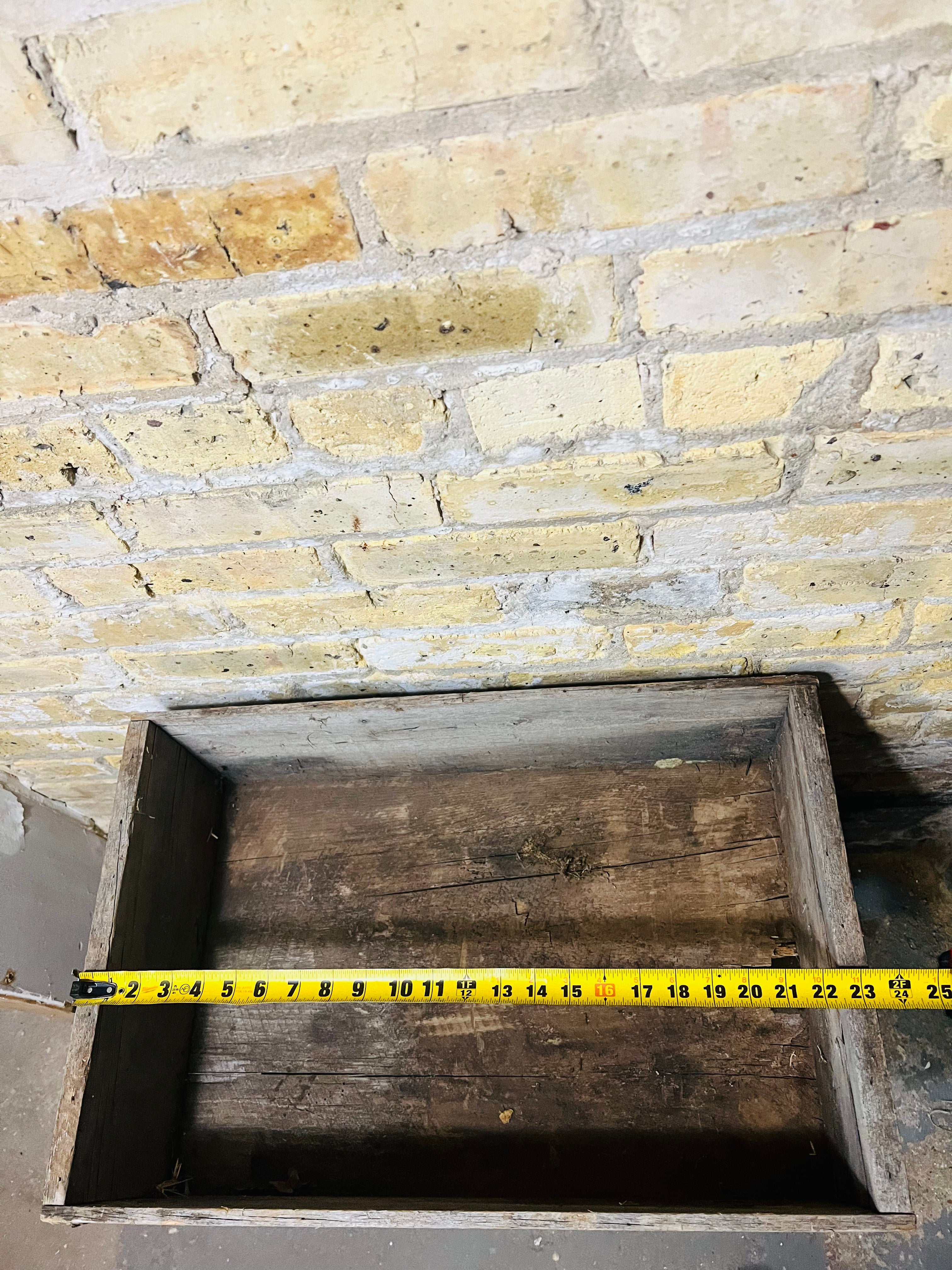 Small vintage wood crate