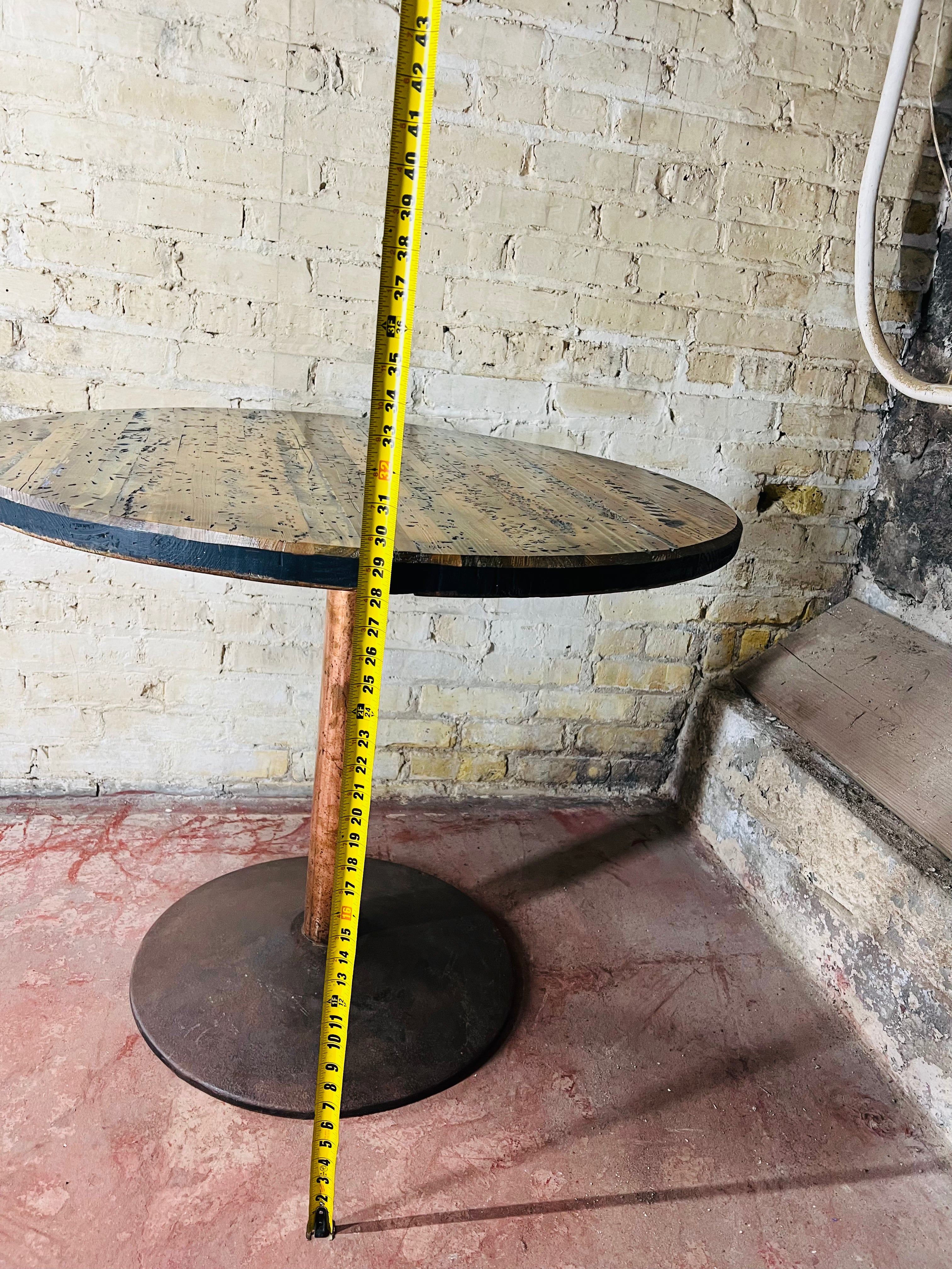 Reclaimed Pedestal Table
