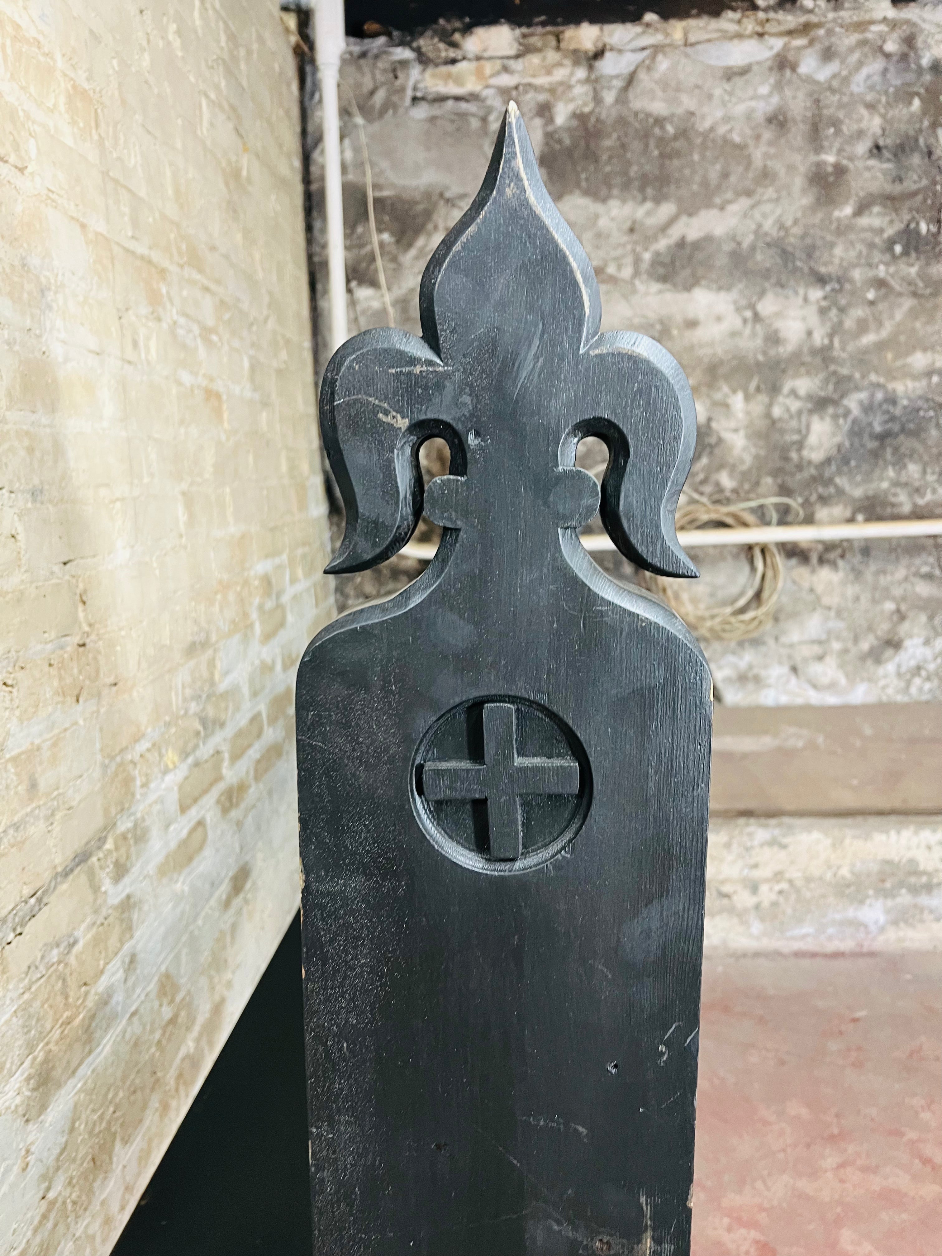 Vintage bench from decorative Church Pew.