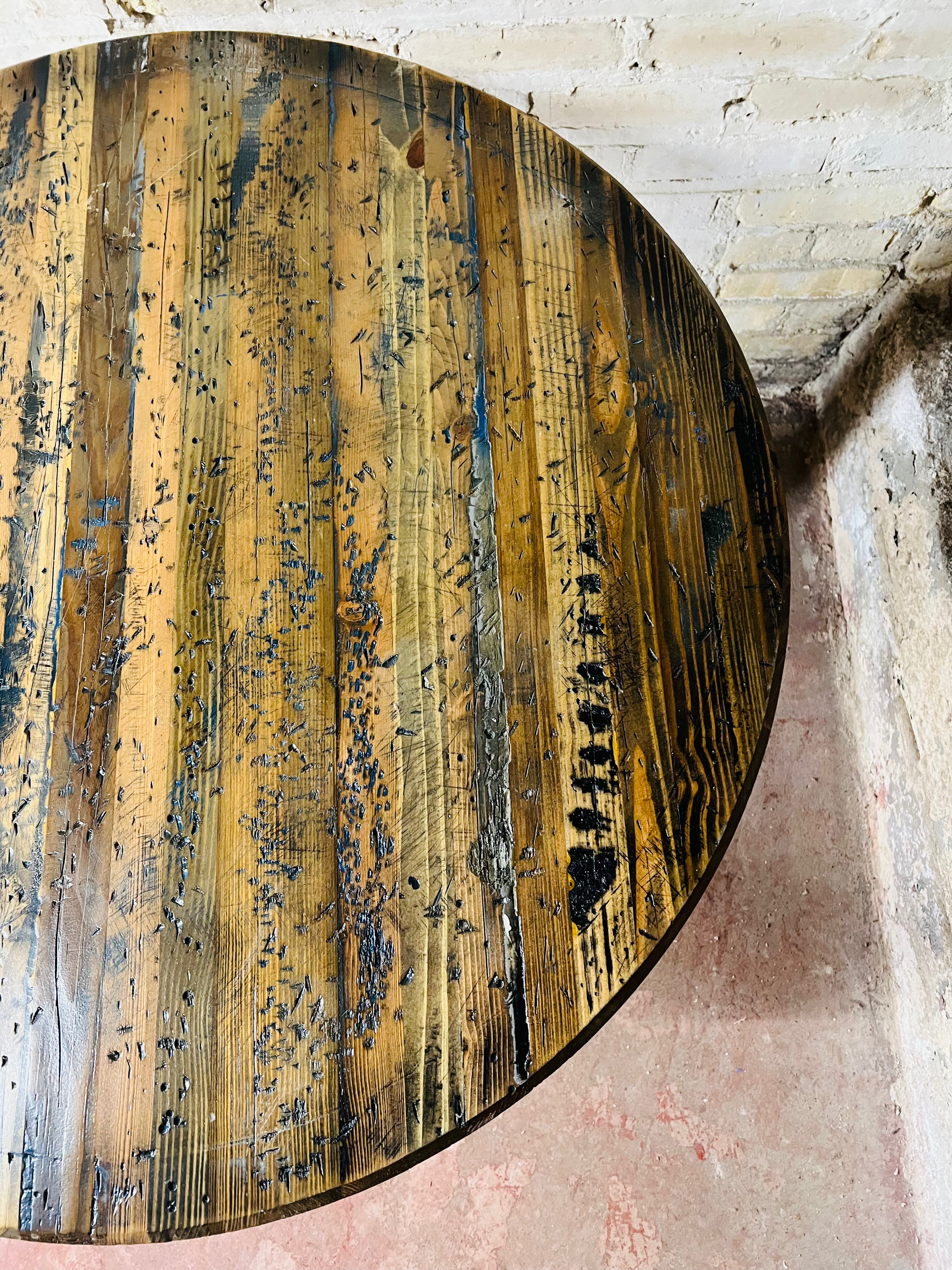 Reclaimed Pedestal Table