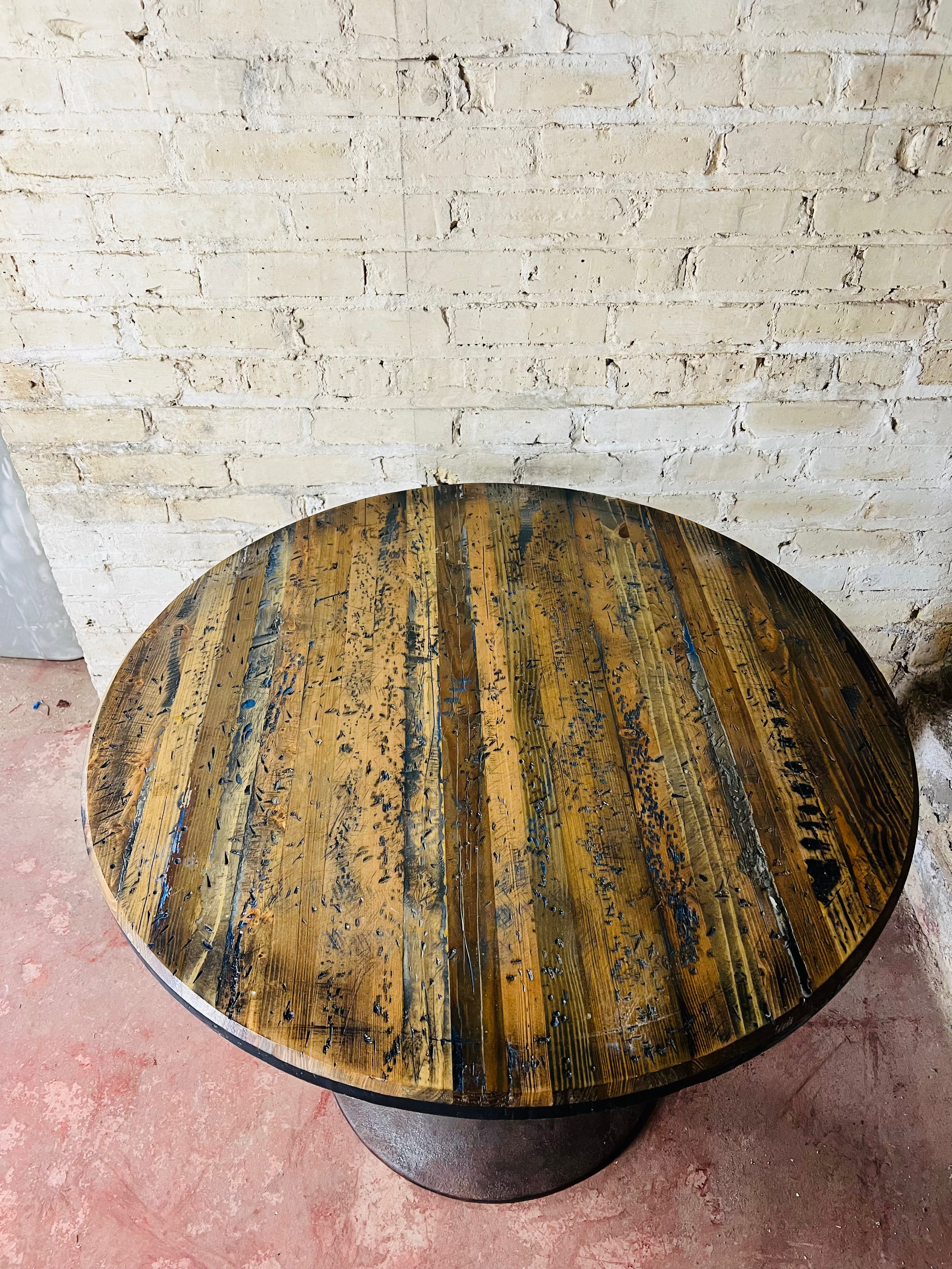 Reclaimed Pedestal Table