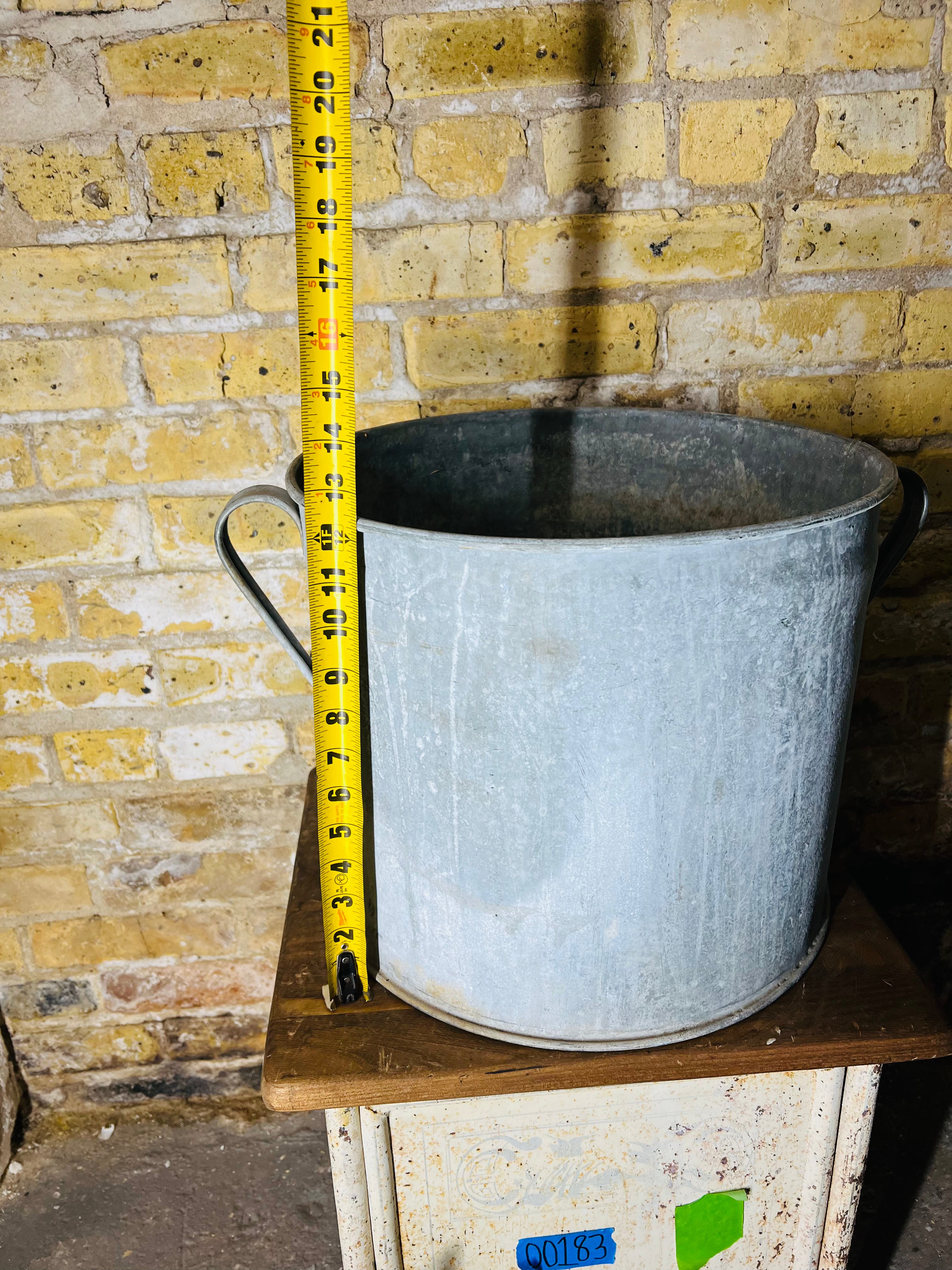 Vintage Galvanized Metal Planter