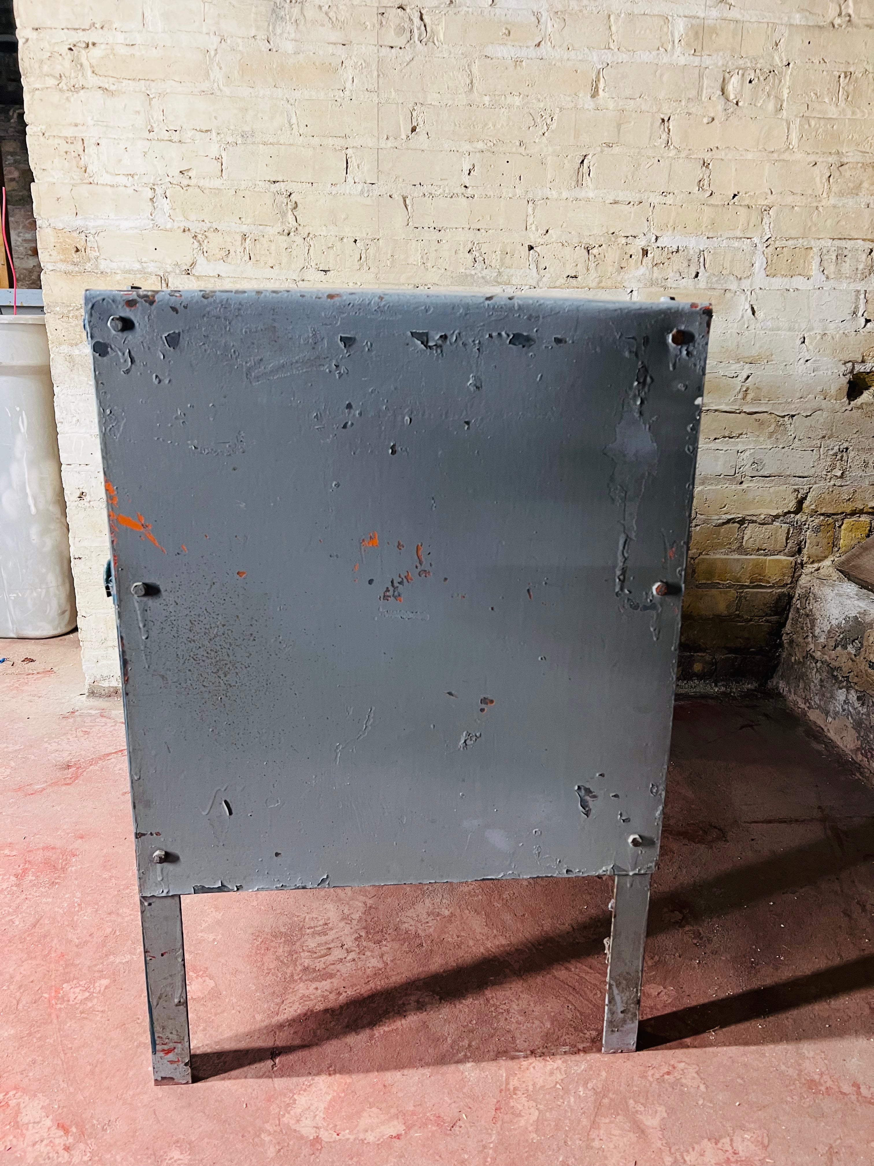 Vintage Metal Tool Storage Cabinet
