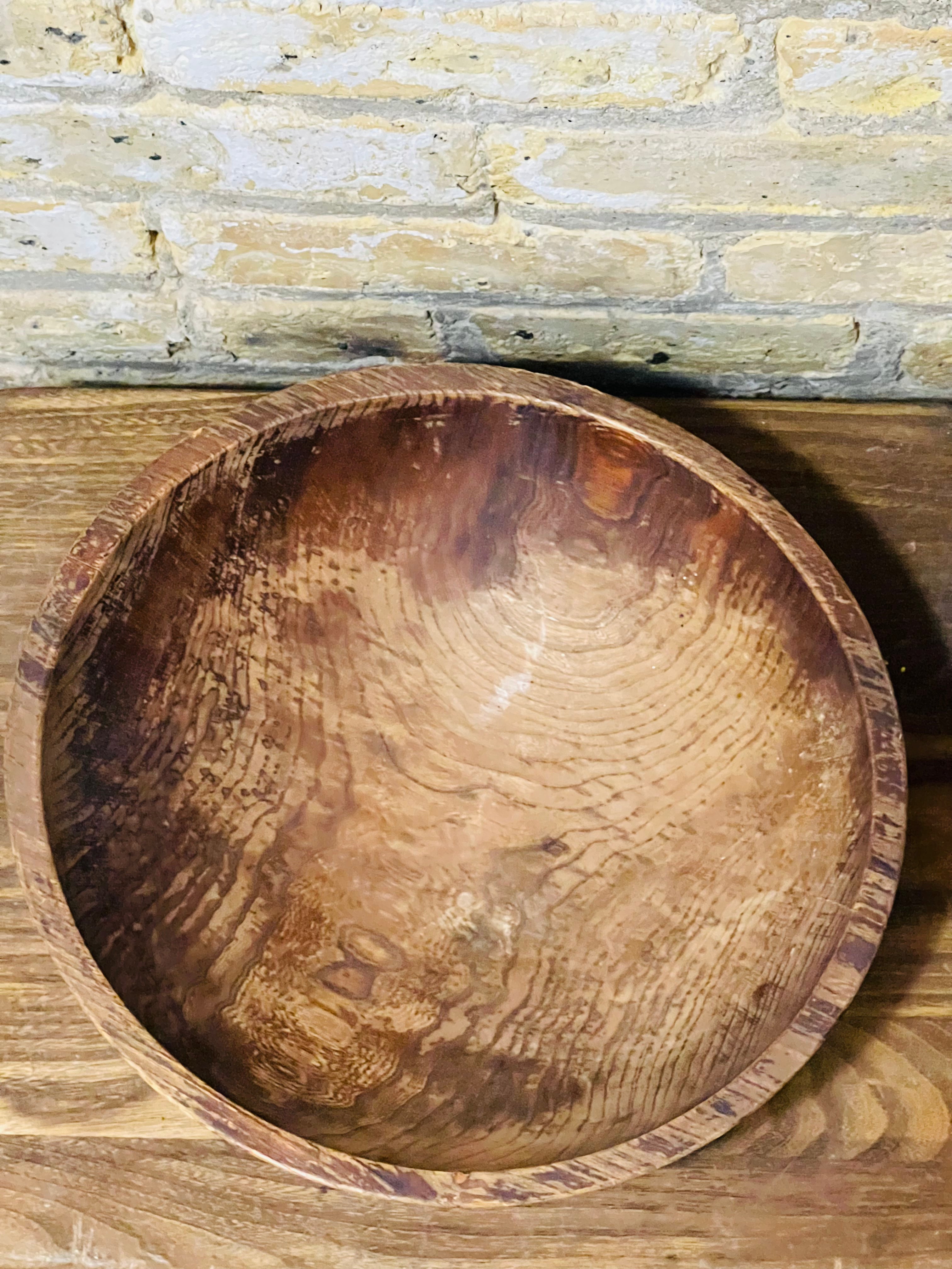 Vintage Solid Wood Bowl