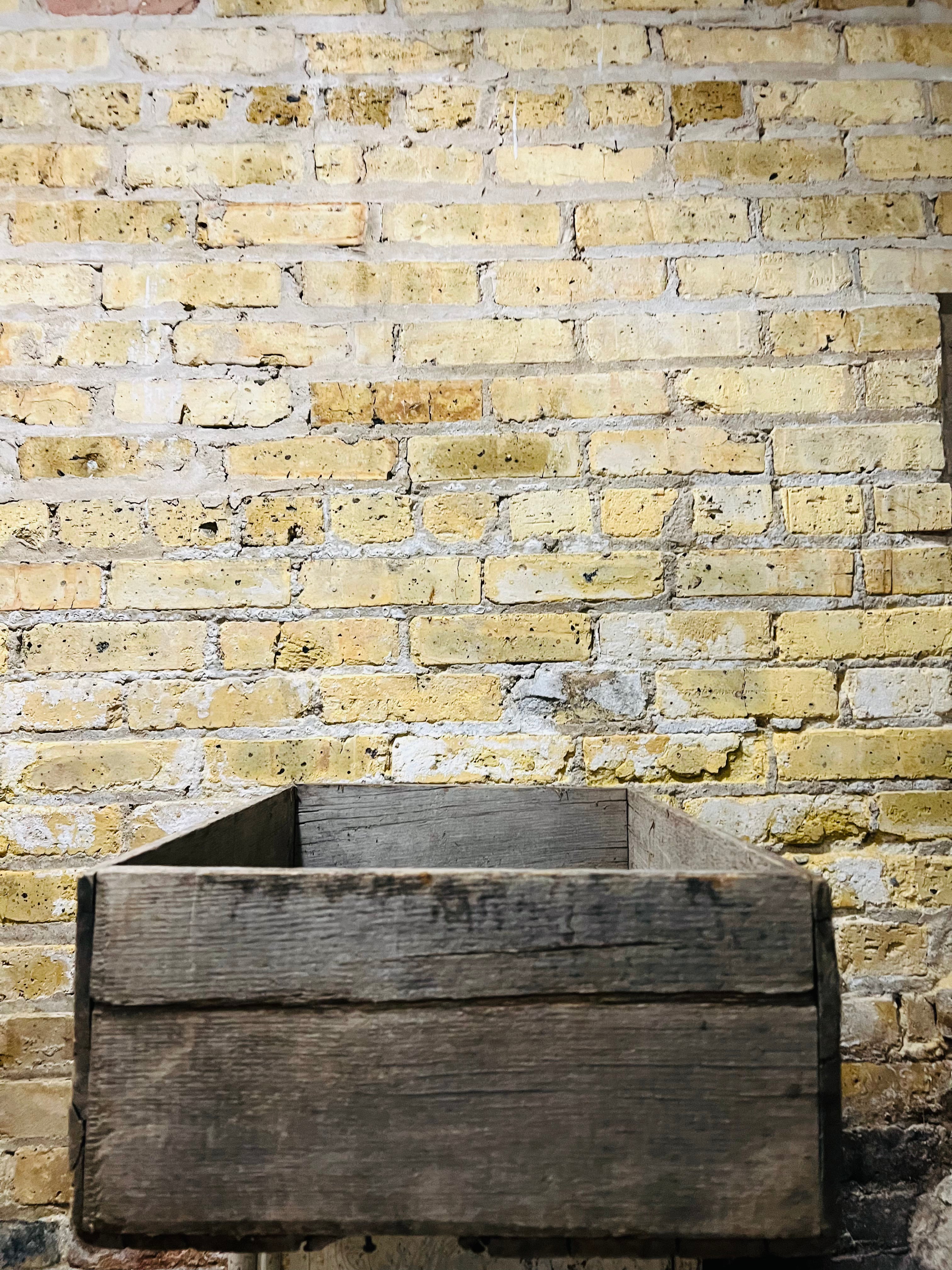 Small vintage wood crate