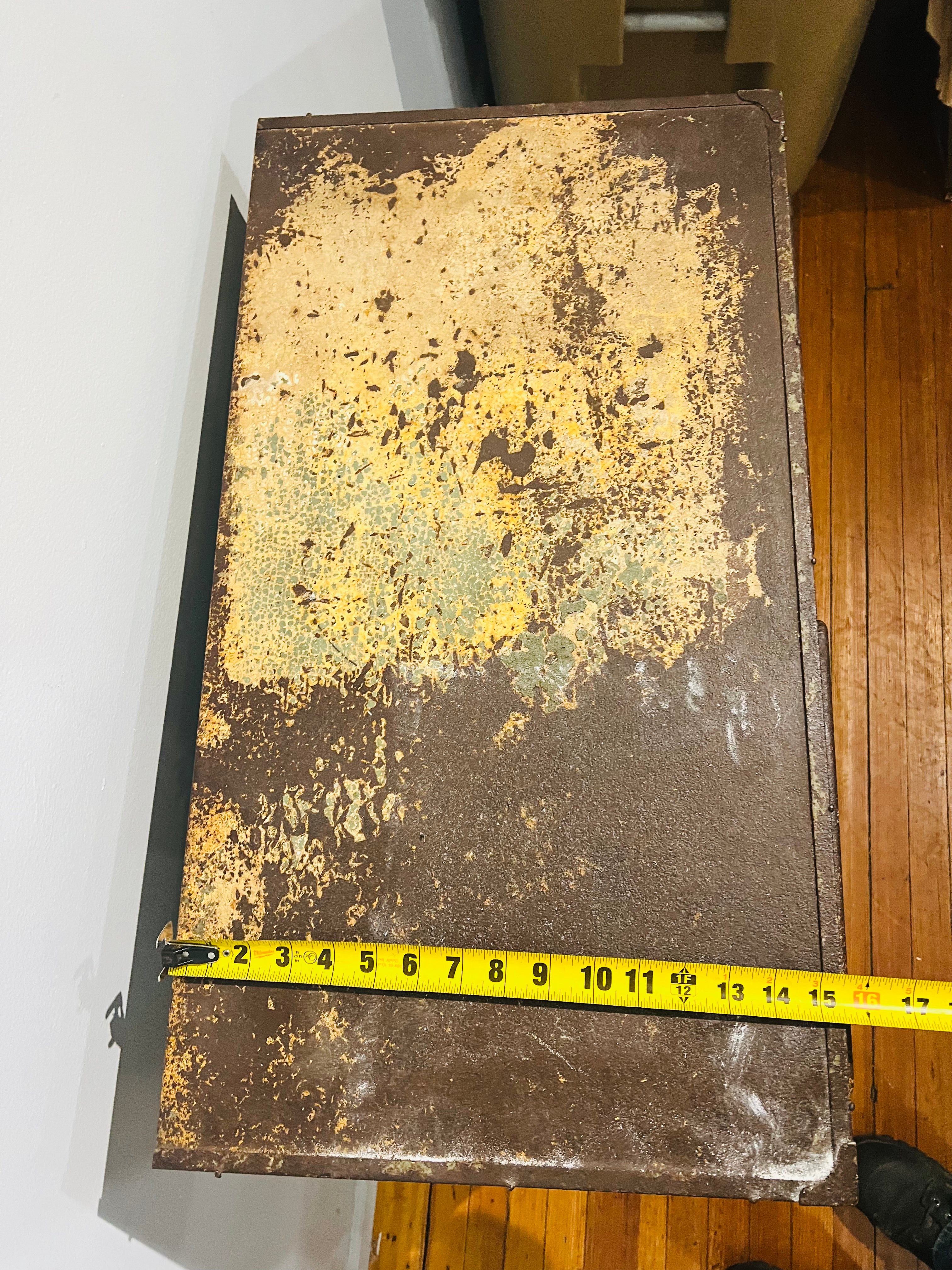 Vintage Ice Box metal / antique refrigeration