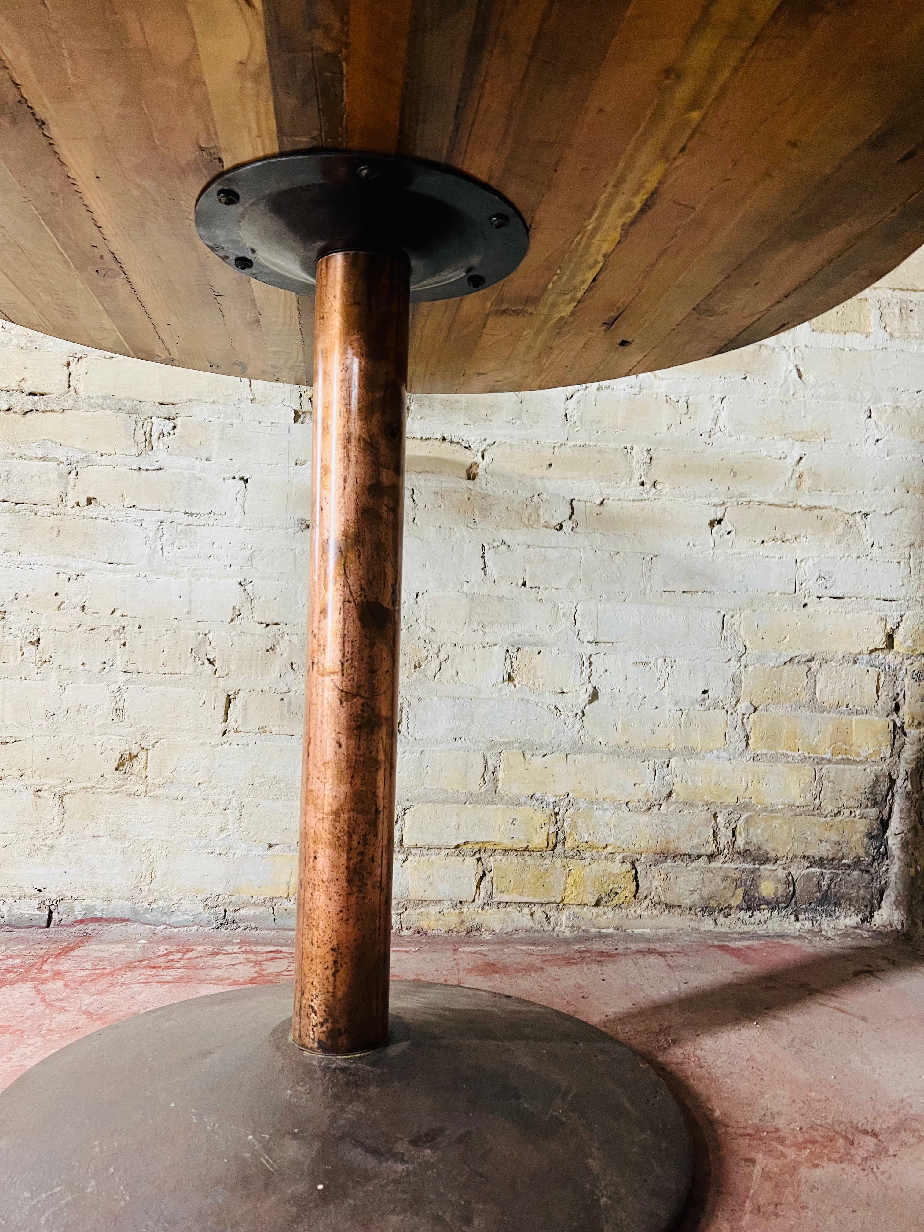 Reclaimed Pedestal Table