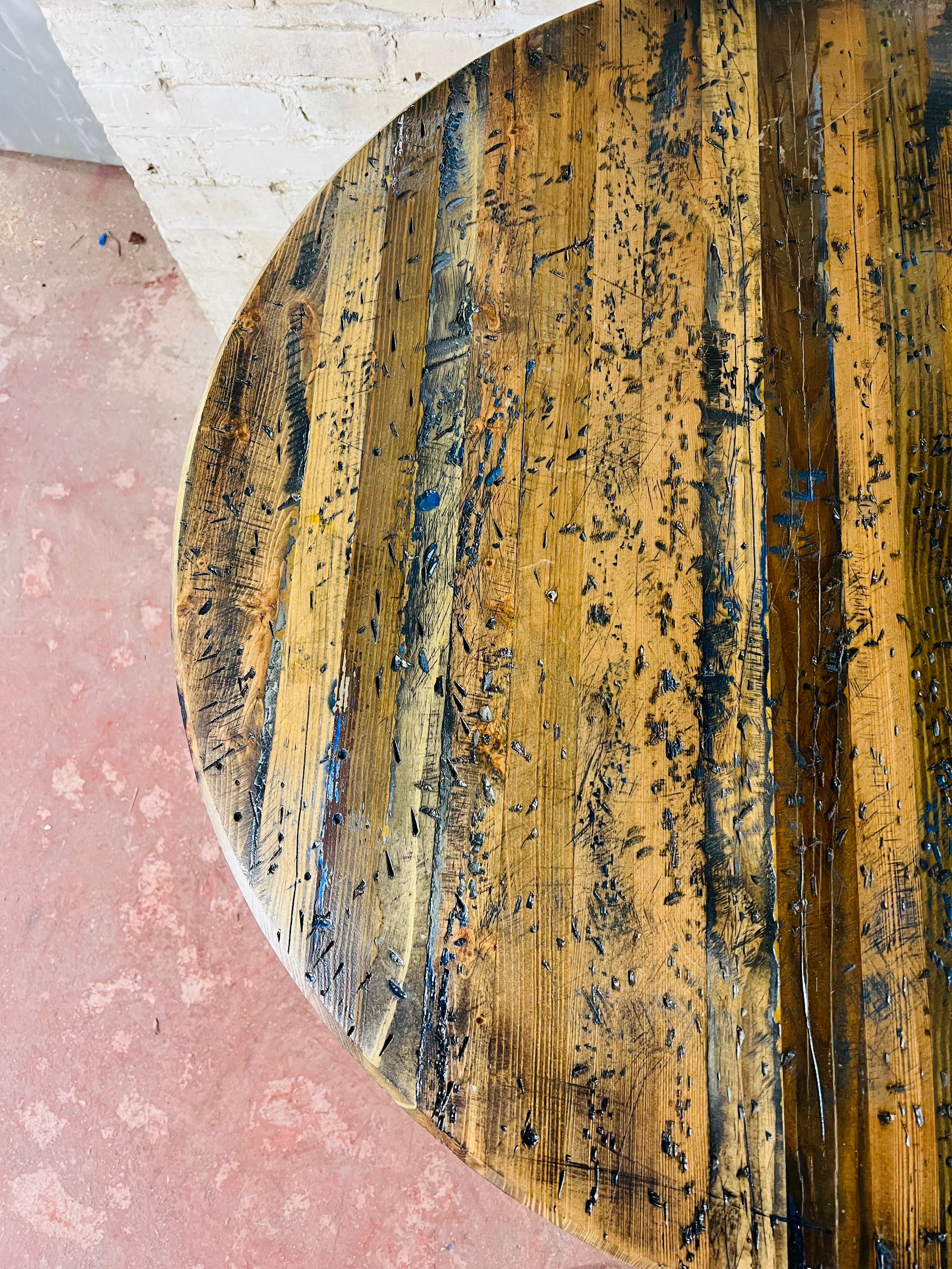 Reclaimed Pedestal Table