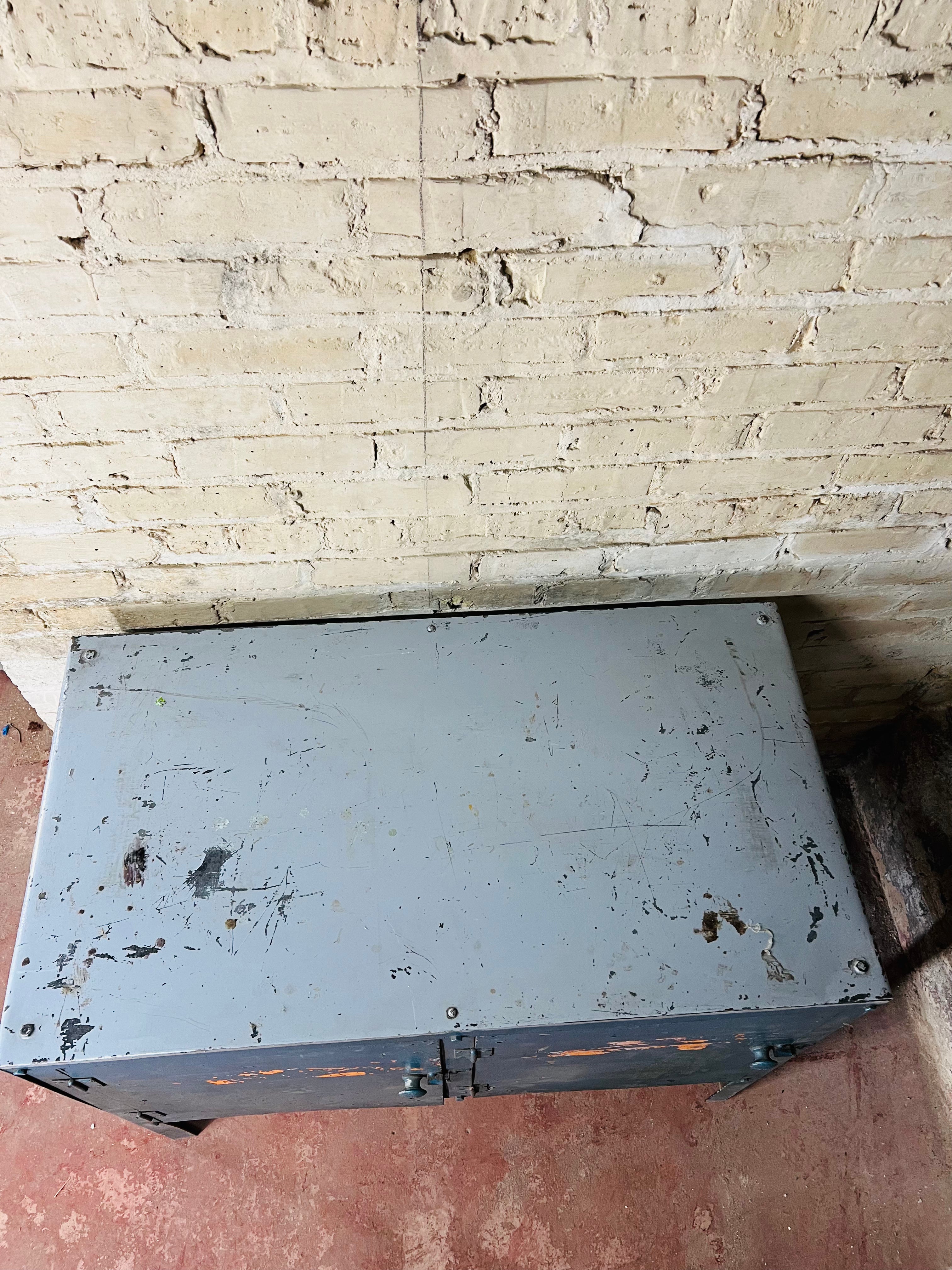 Vintage Metal Tool Storage Cabinet