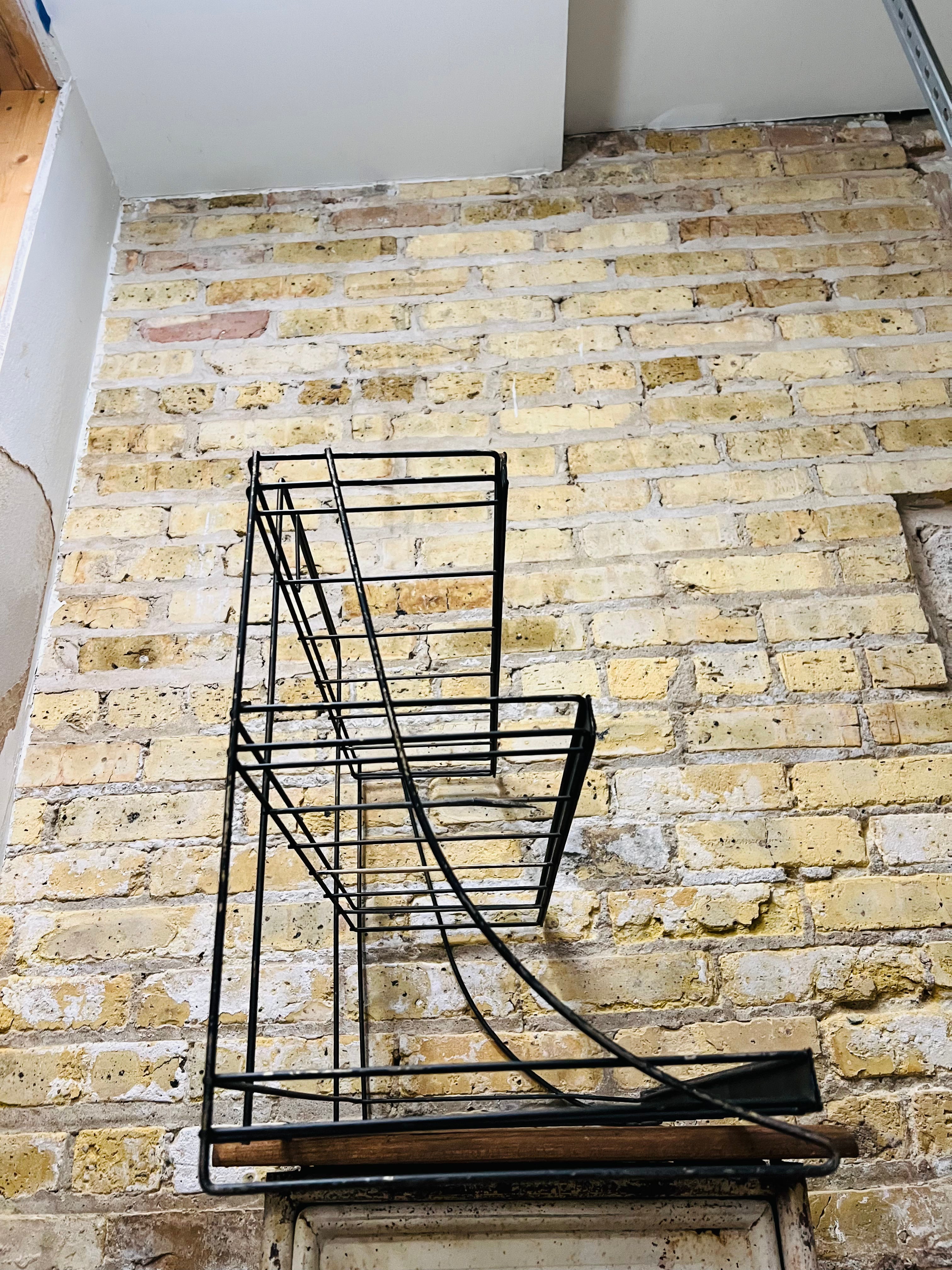 Vintage countertop wire product display rack.