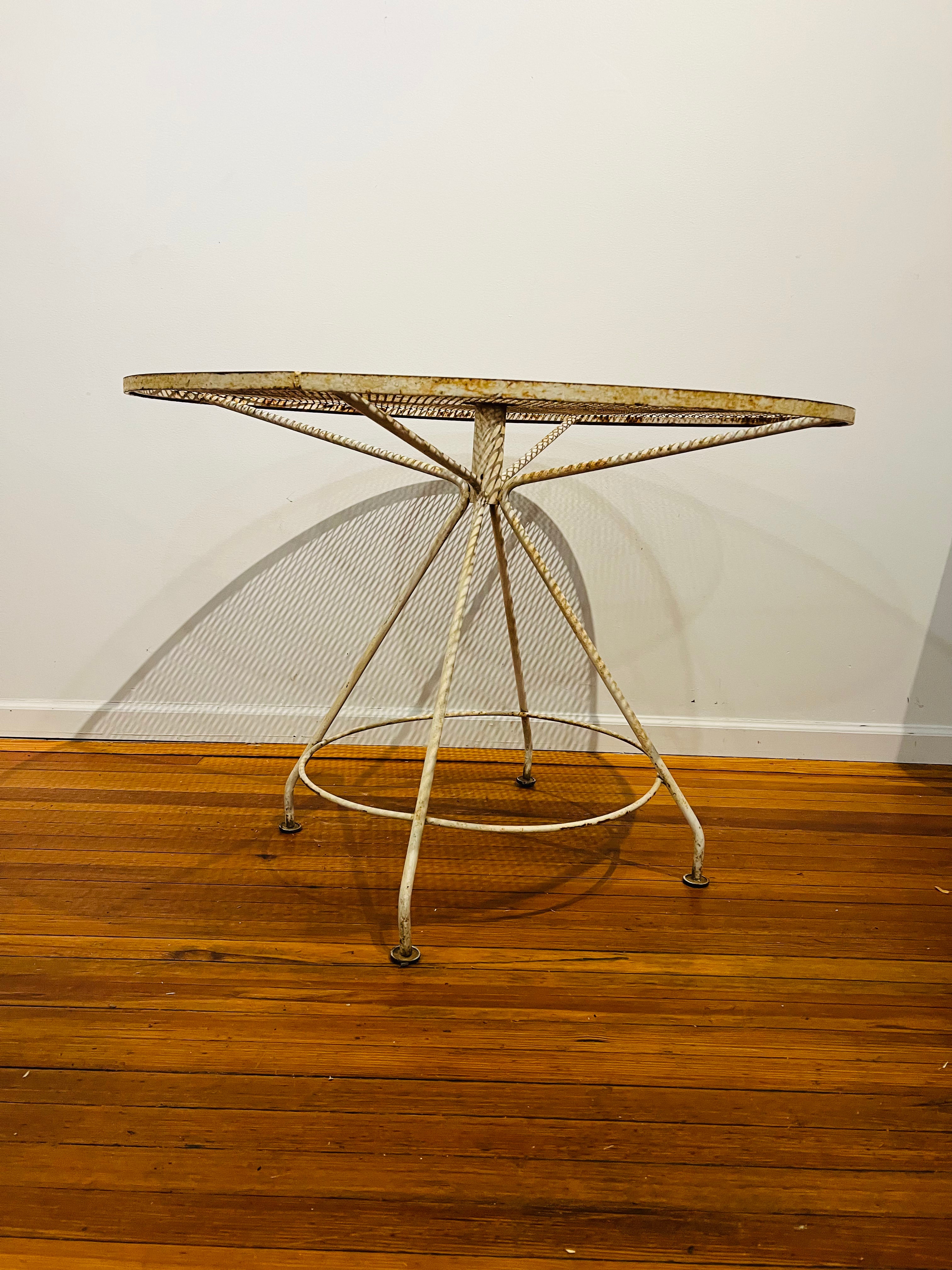 Mid Century Vintage Wrought Iron Table