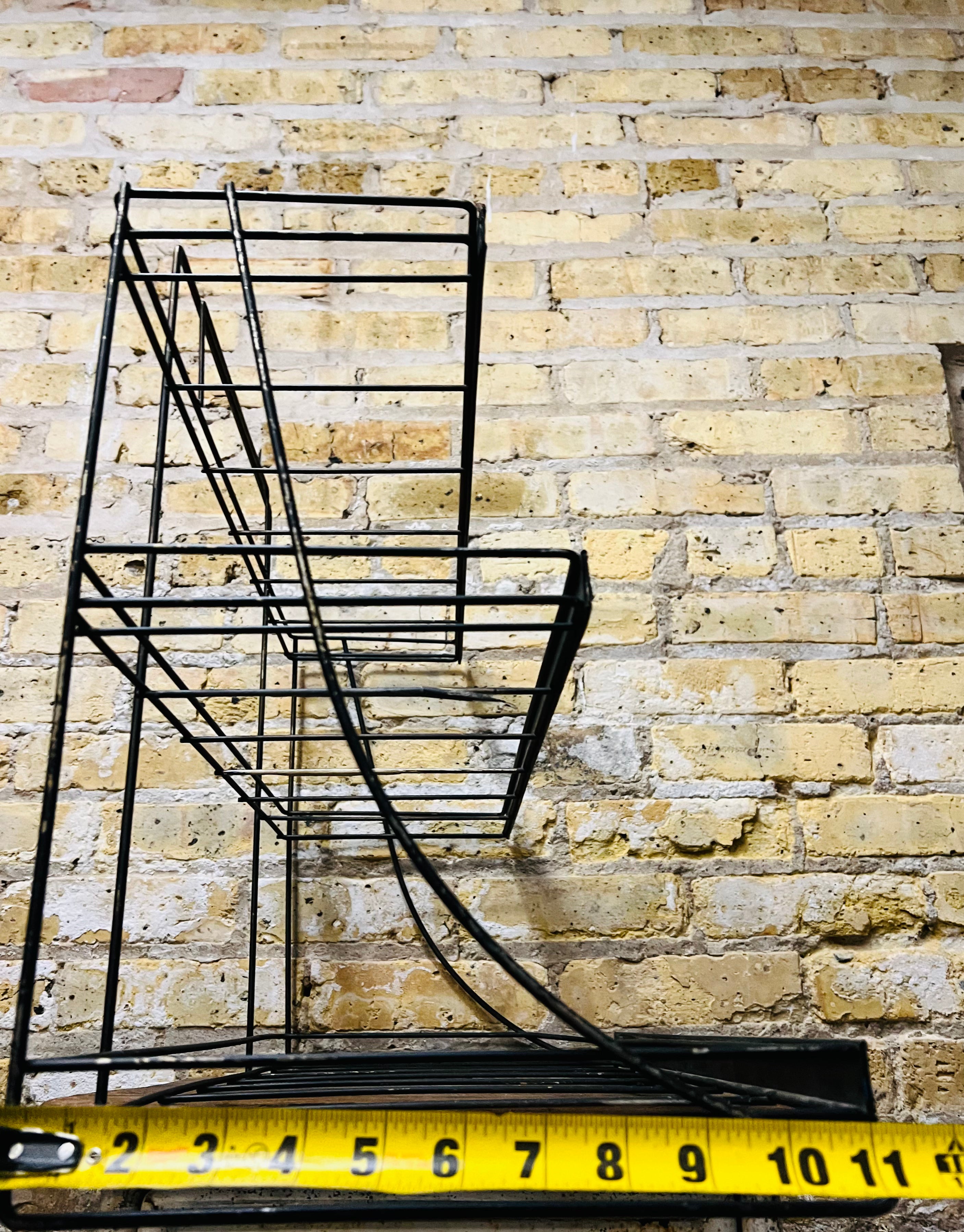 Vintage countertop wire product display rack.