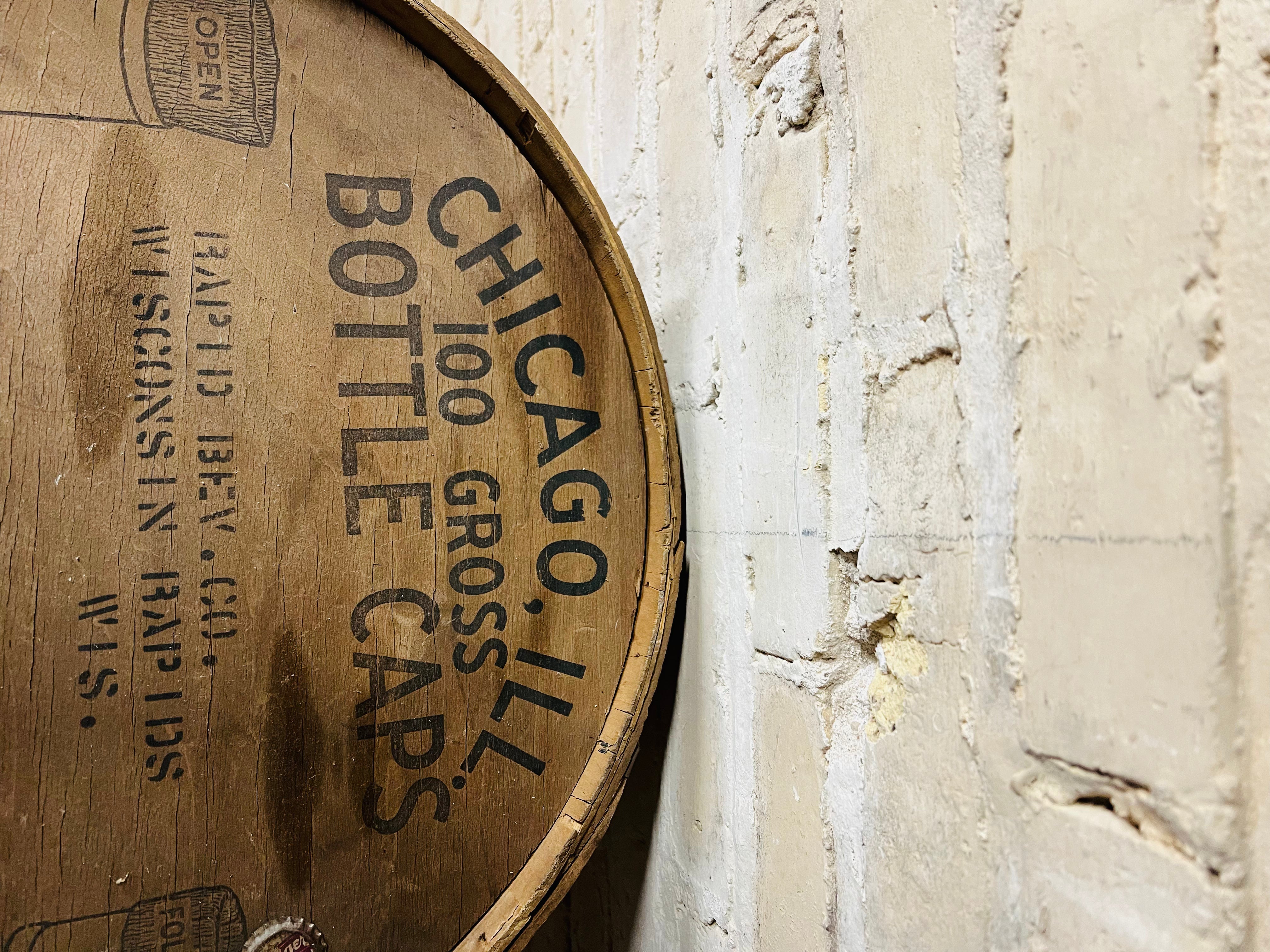Vintage W.H. Hutchinson Bottle Caps Shipping Wood Crate