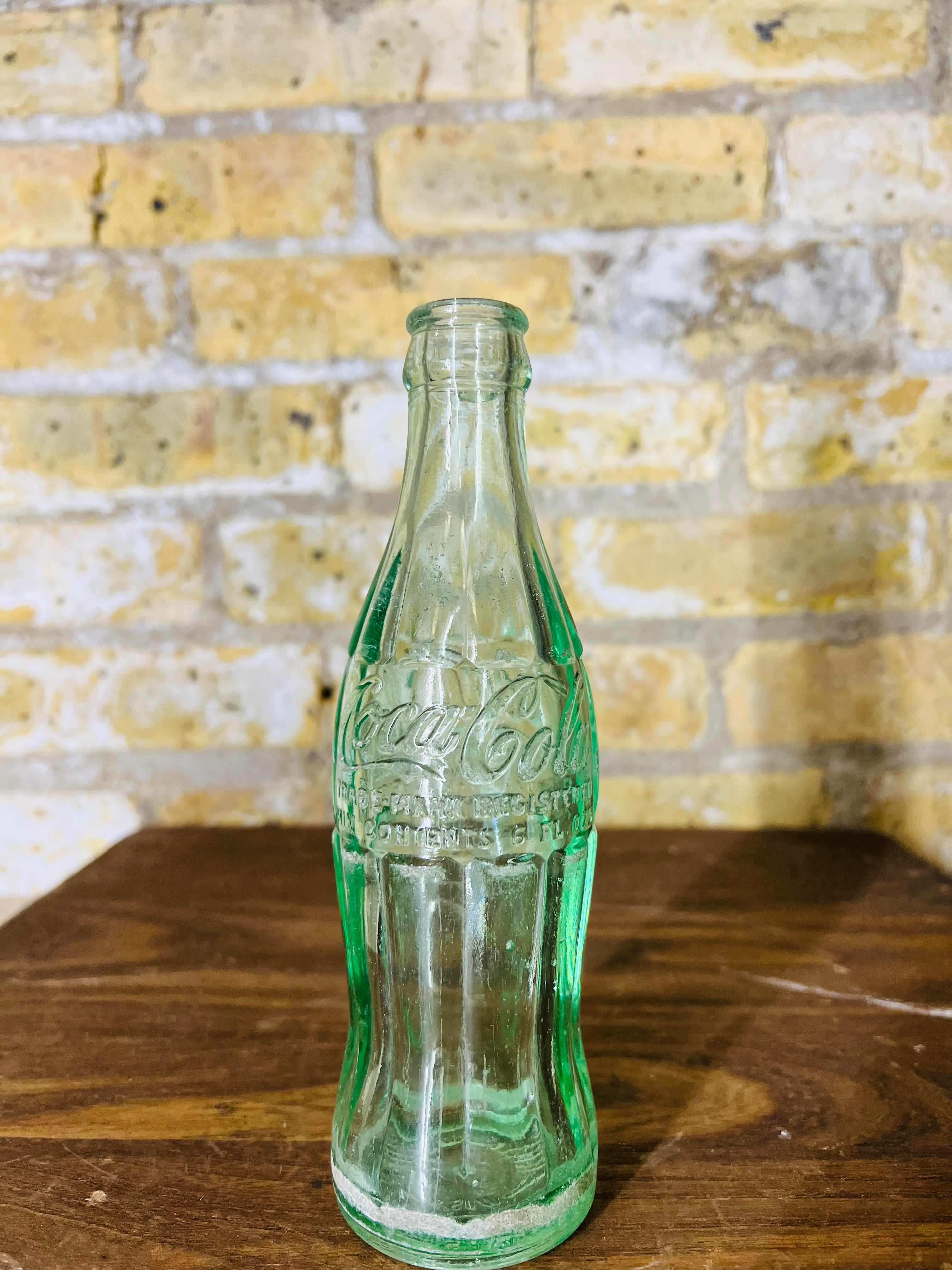 Vintage Coca Cola Green Glass Bottle