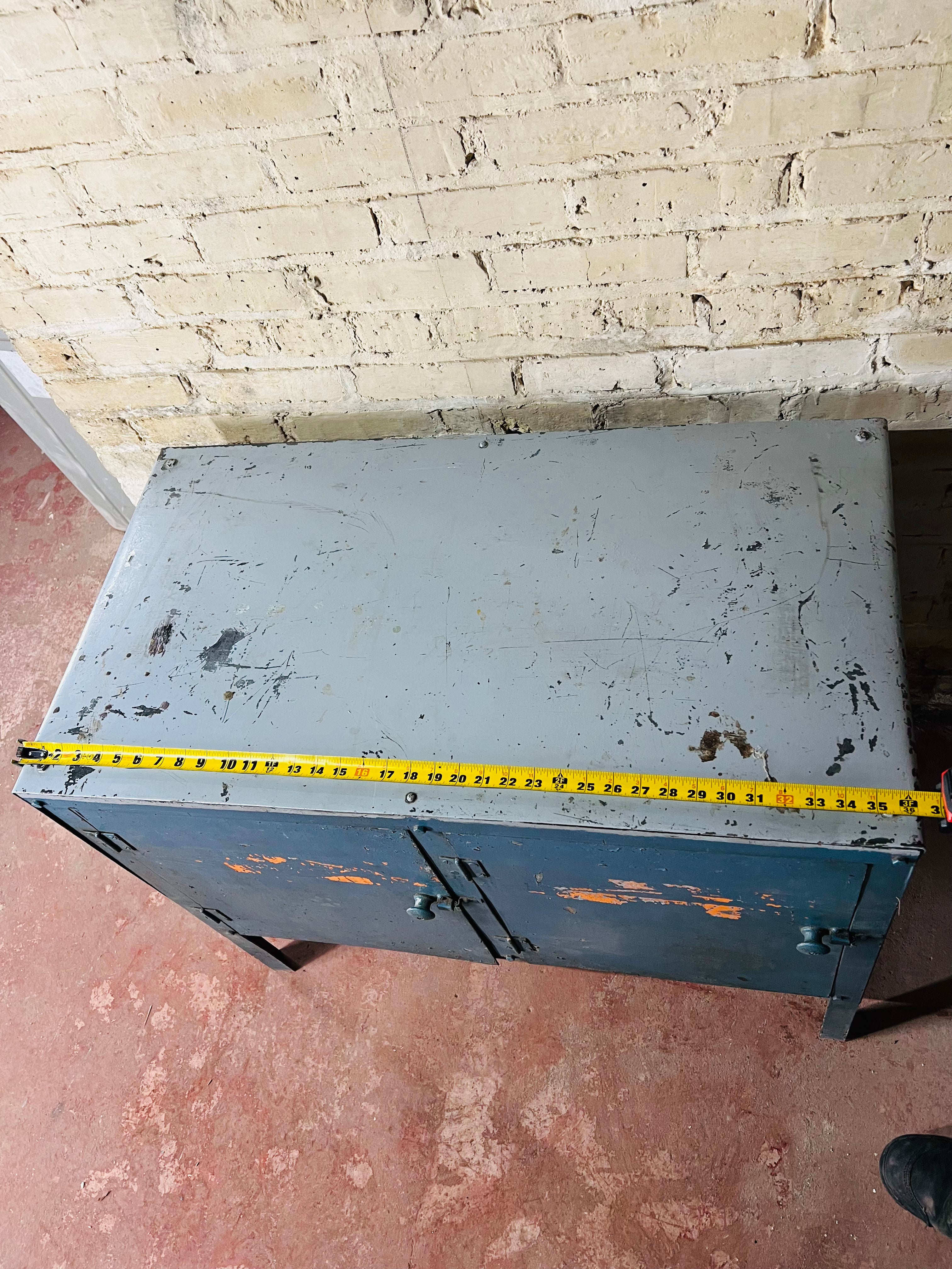 Vintage Metal Tool Storage Cabinet